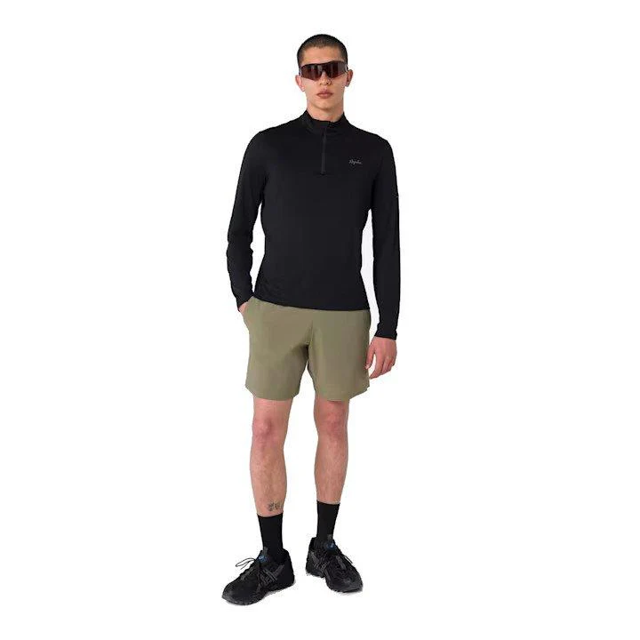 Men's Active Knit Long-Sleeve 1/2 Zip - Black - Image 6