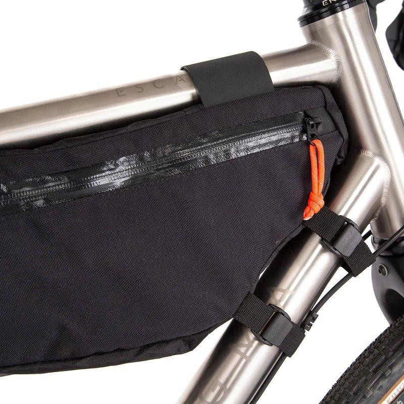 Large 4.5L Bike Frame Bag - Black - Image 6