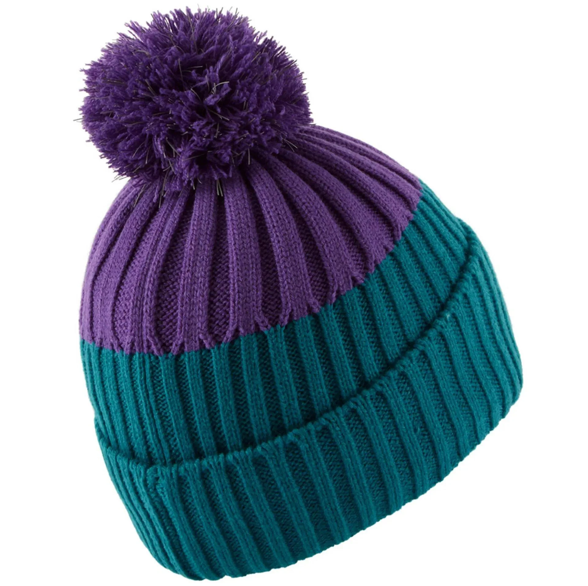 Women's Bobble Hat - Purple - Image 2