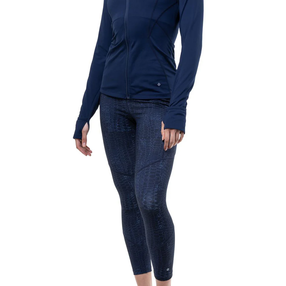 Women's Tech 7/8 Length Cropped Tights - Navy - Image 3