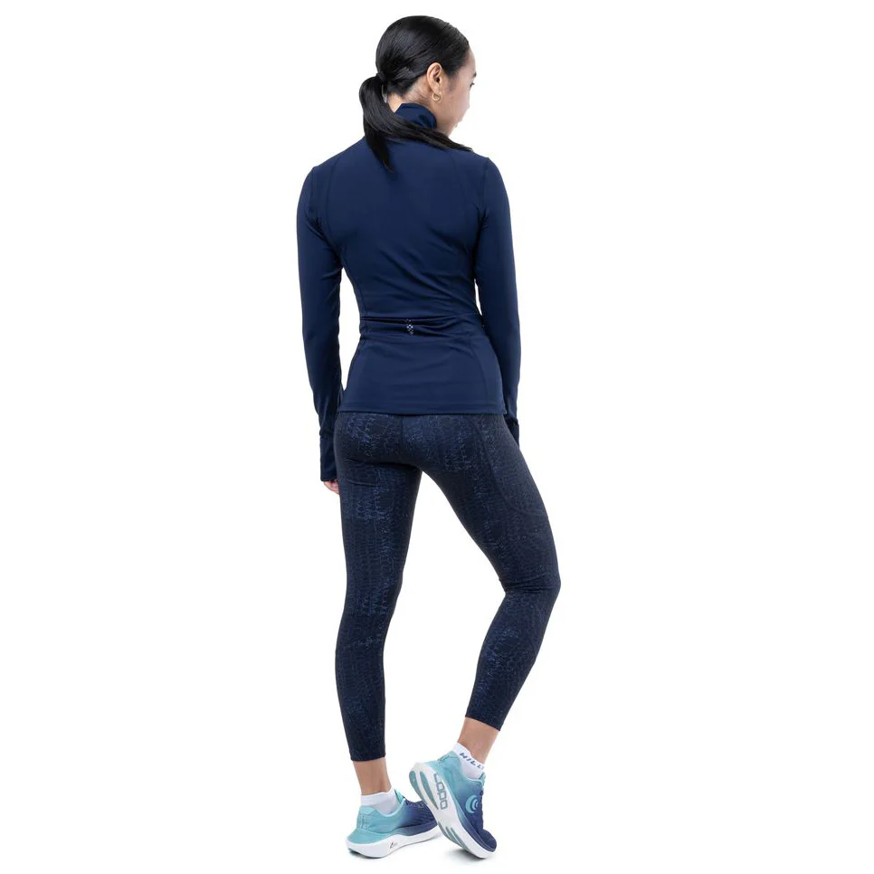 Women's Tech 7/8 Length Cropped Tights - Navy - Image 6
