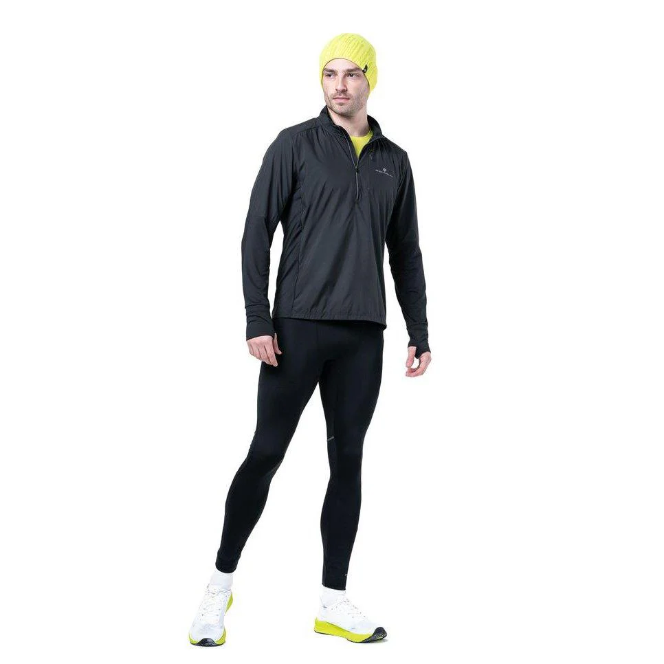 Men's Tech Wind-Block 1/2 Zip Mid Layer - Black - Image 3
