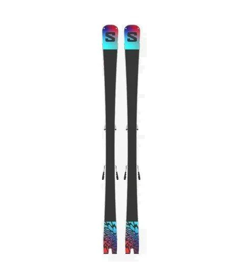 Addikt Piste Skis + Z12 GW F80 Bindings - White/Blue - Image 2