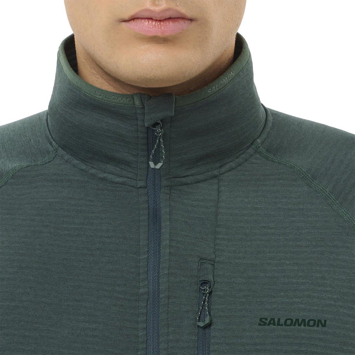 Men's Essential Lightwarm Full-Zip Fleece - Green - Image 4