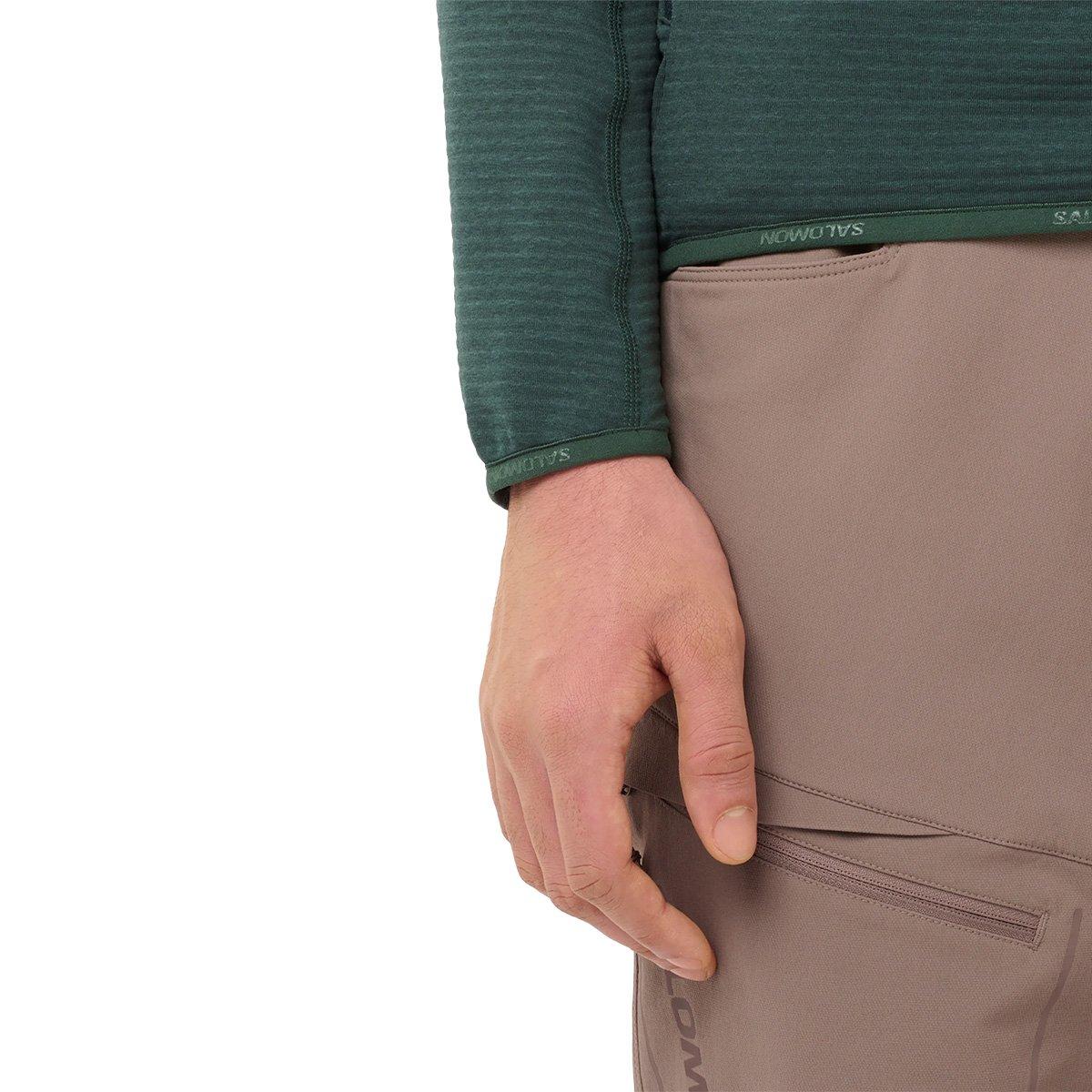 Men's Essential Lightwarm Full-Zip Fleece - Green - Image 5