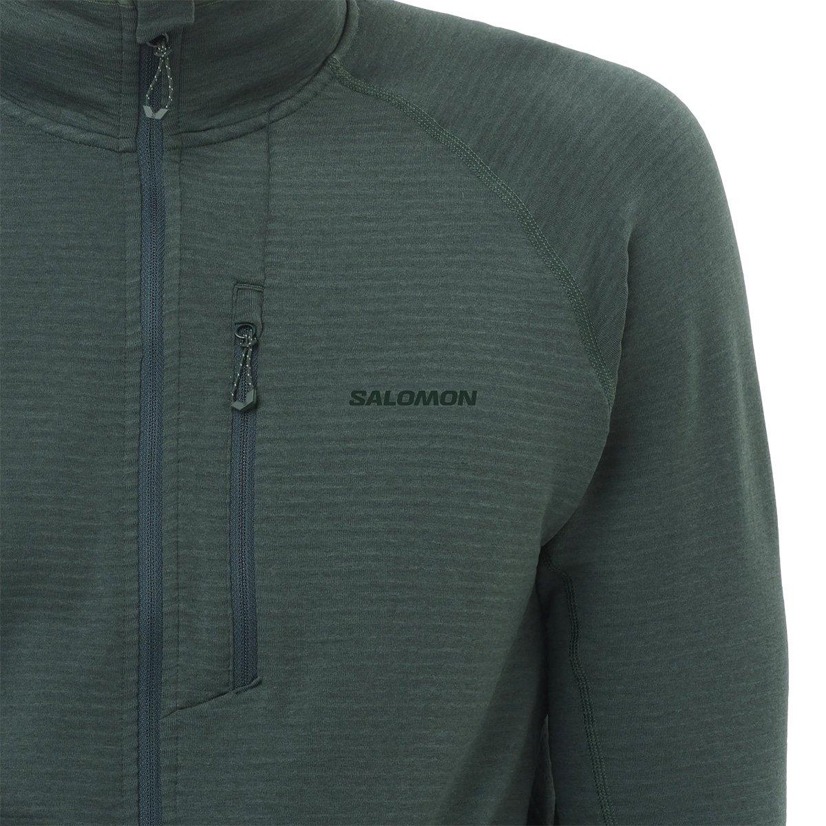 Men's Essential Lightwarm Full-Zip Fleece - Green - Image 6