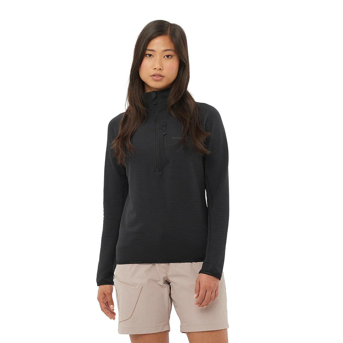 Women's Essential Lightwarm Half-Zip Fleece - Black - Image 2