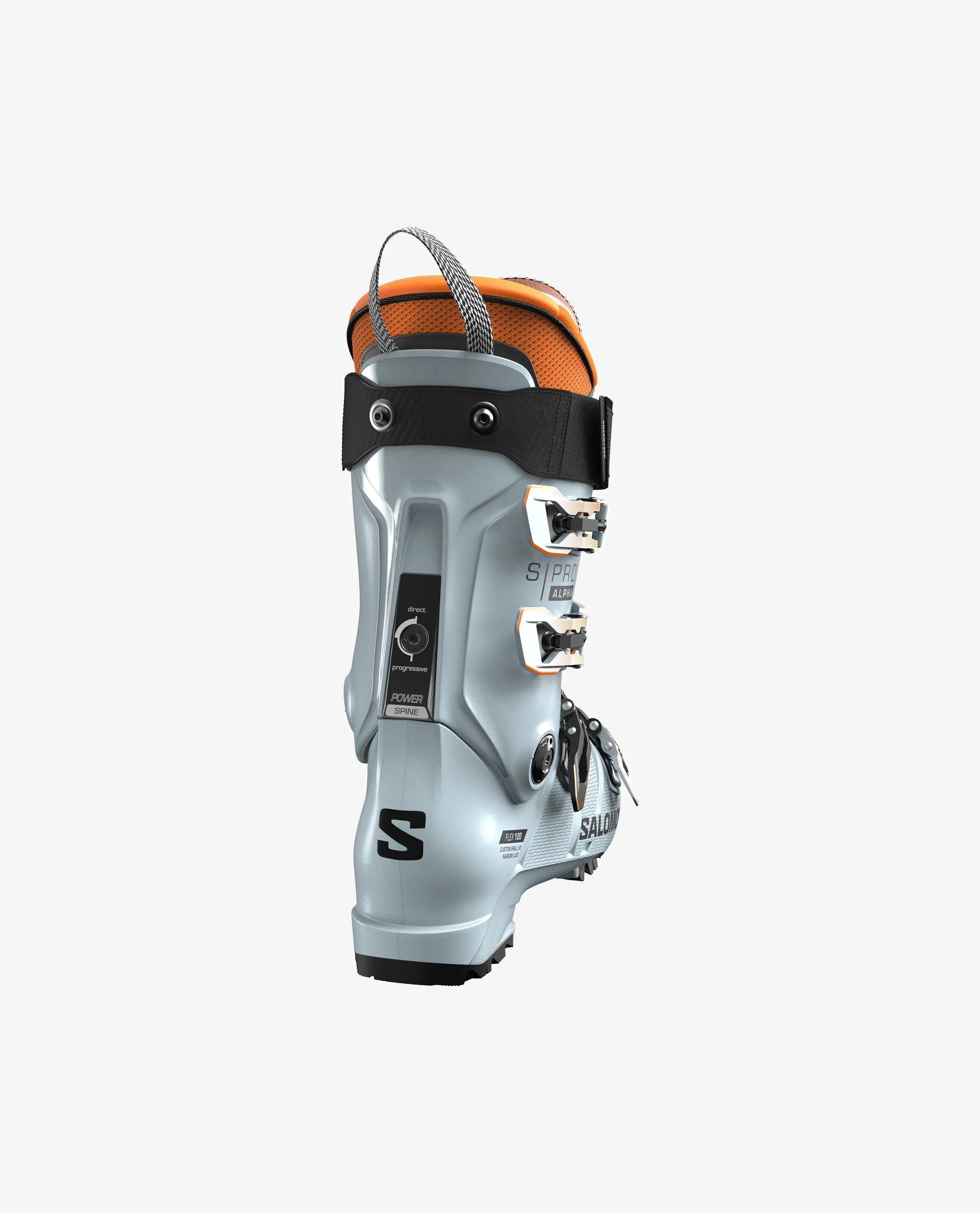 Men's S/Pro Alpha 120 Ski Boots - Grey / Black Orange - Image 2