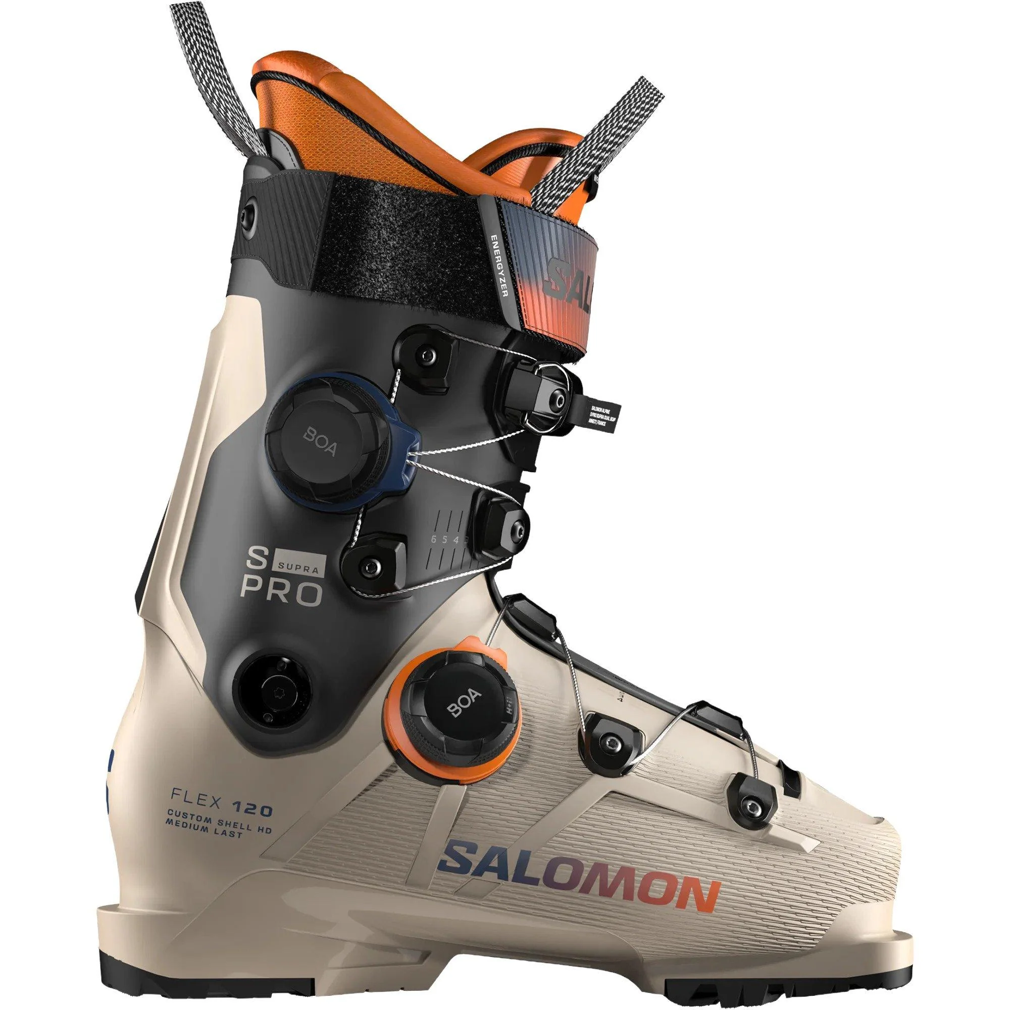 Men's S/Pro Supra Dual BOA 120 Ski Boot - Humus / Black / Orange
