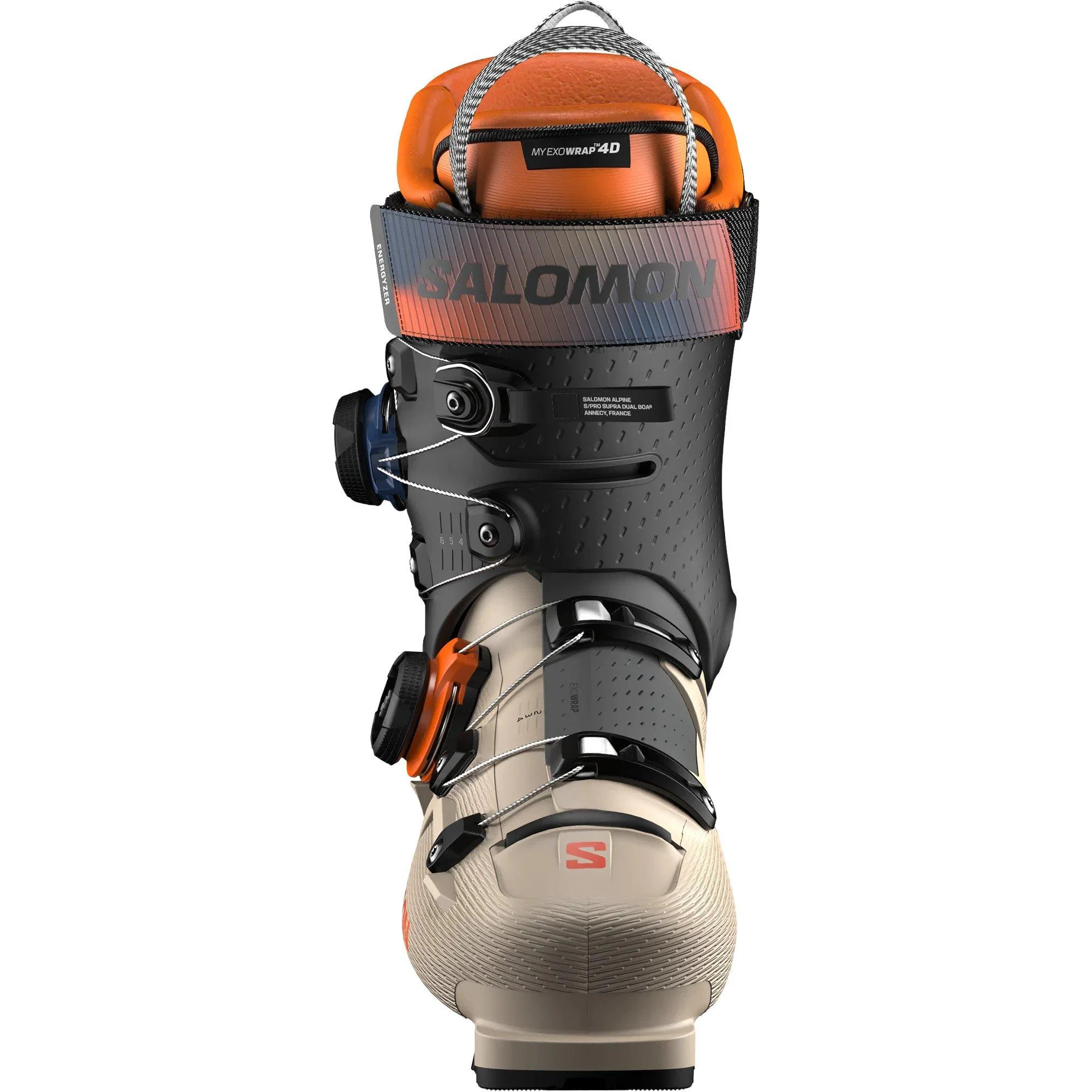 Men's S/Pro Supra Dual BOA 120 Ski Boot - Humus / Black / Orange - Image 5