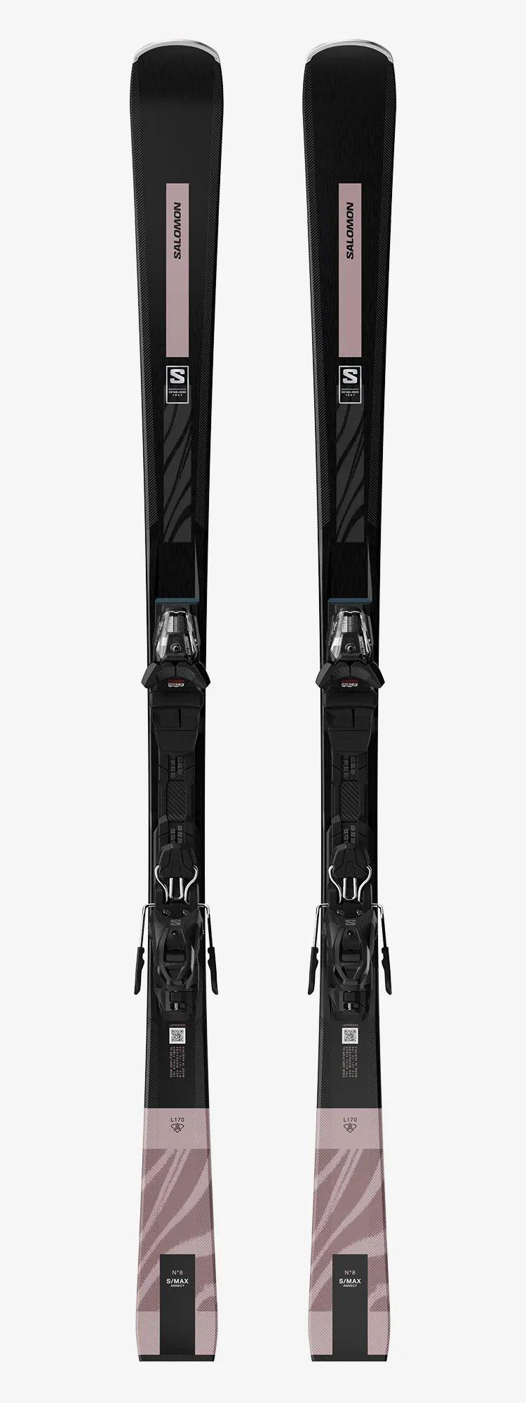 Women's S/Max No8 Skis + M10 Binding - Black / Rose Gold