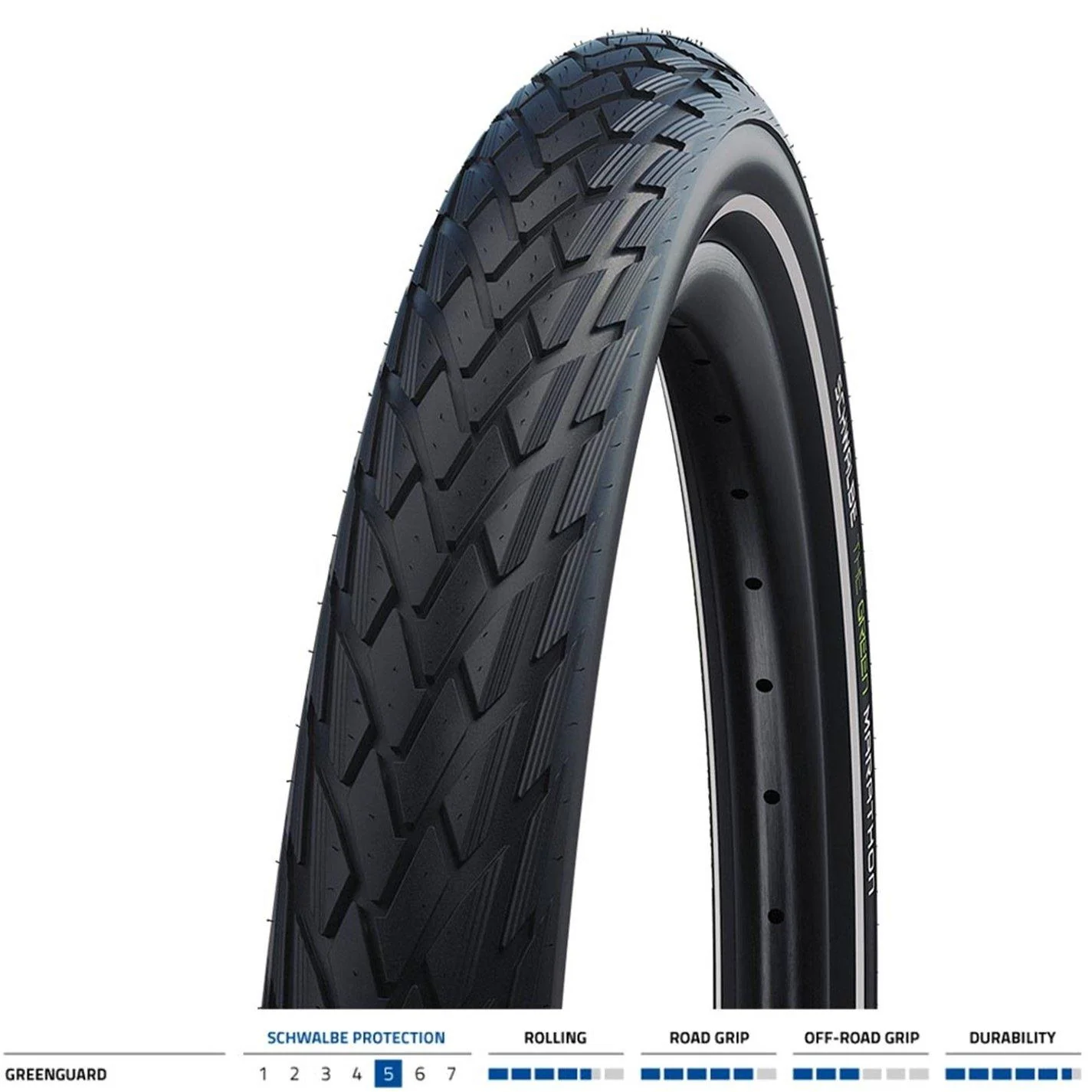Marathon Reflective 20x1.75 Tyre - Black - Image 3