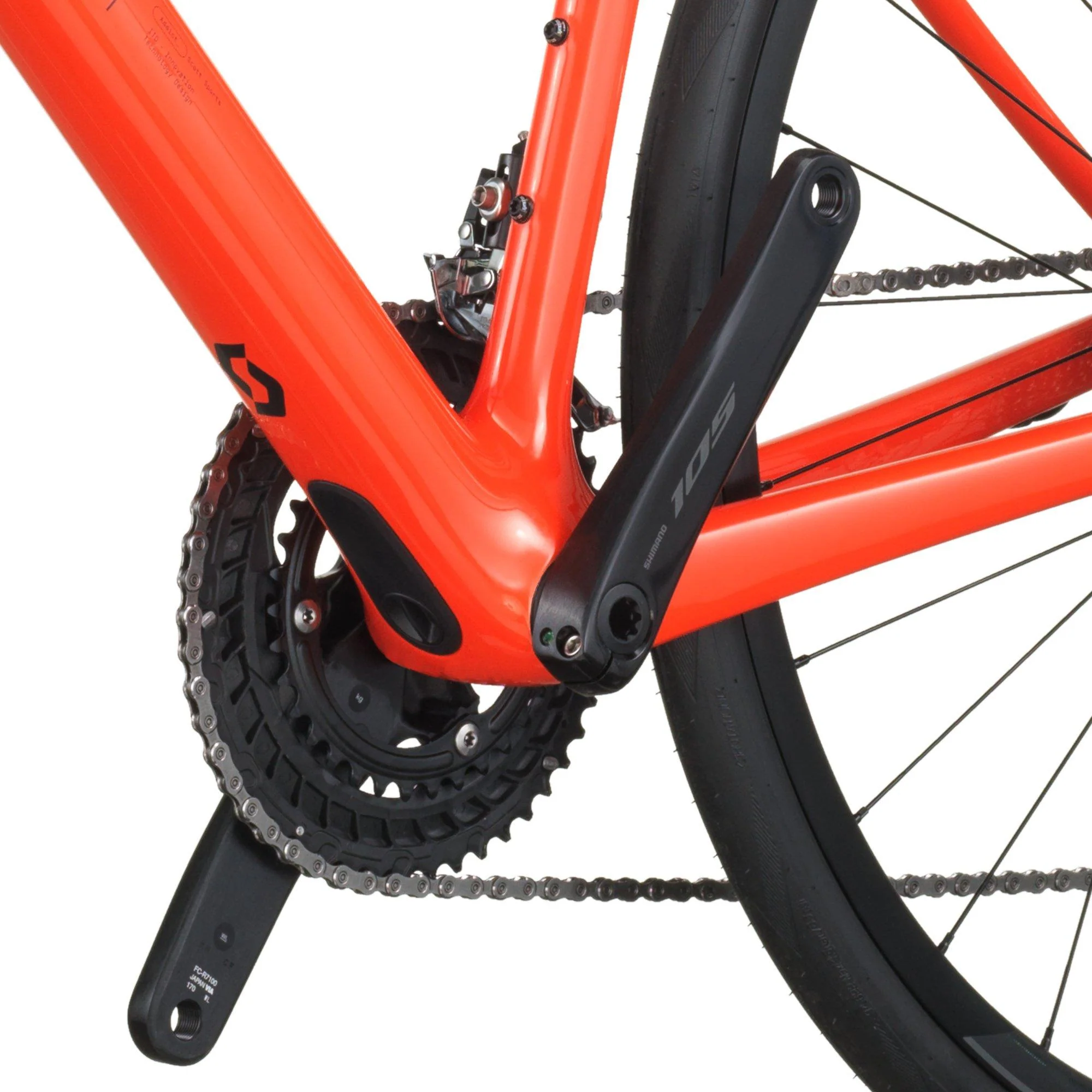 Addict 50 Road Bike - Orange - Image 8