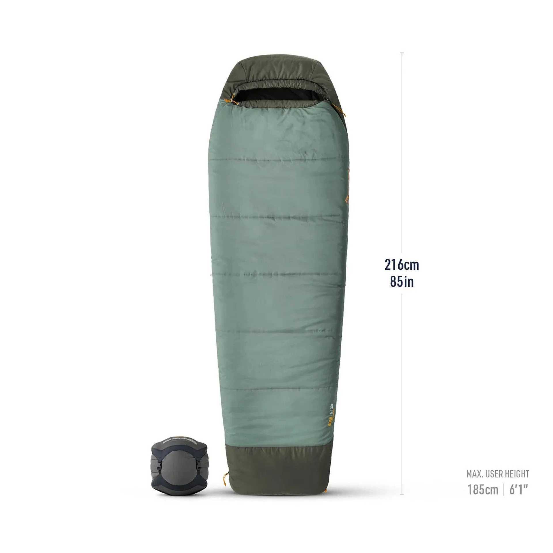 Boab Synthetic -1C Sleeping Bag - Green - Image 2