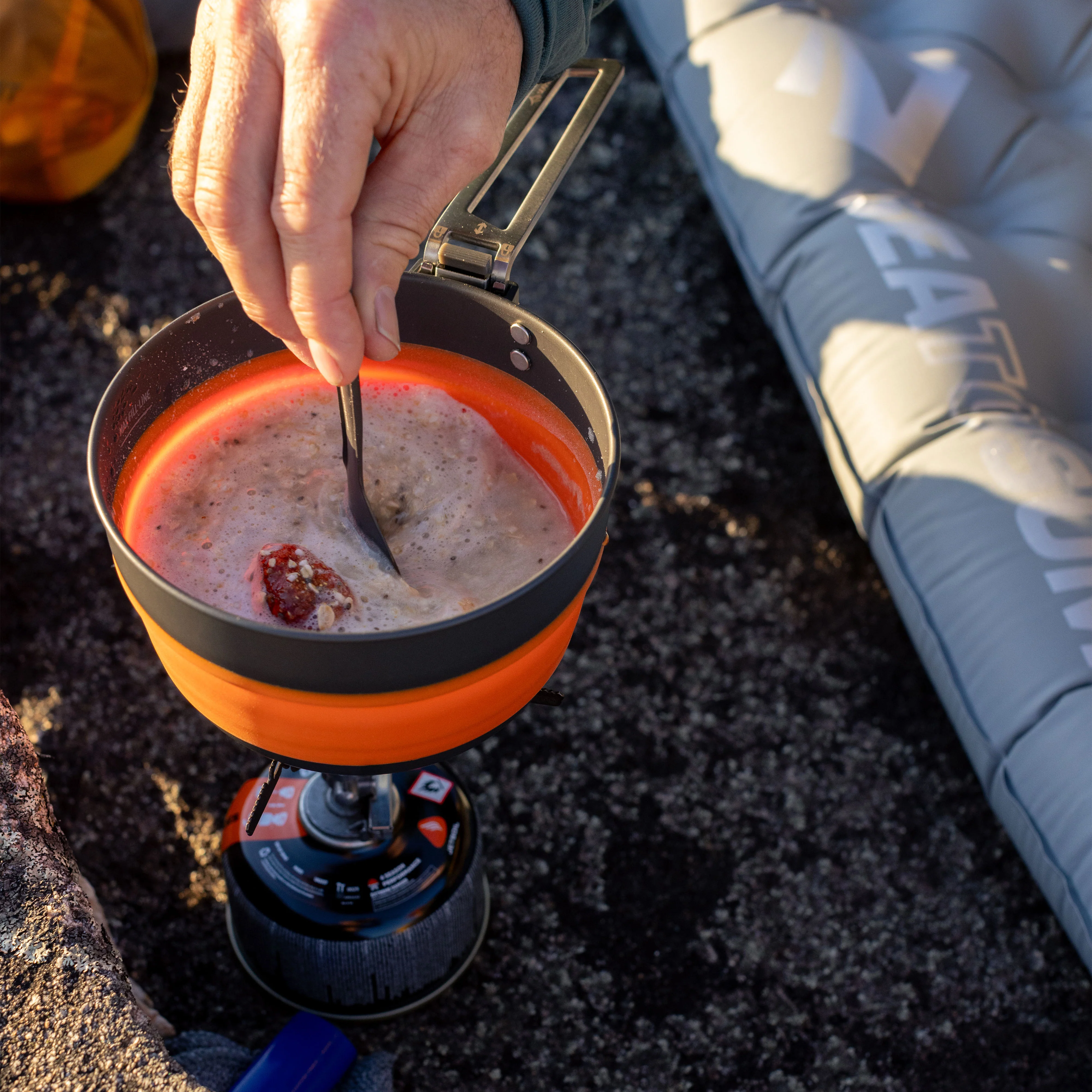 Frontier Ultralight Collapsible Pot 1L - Orange - Image 7