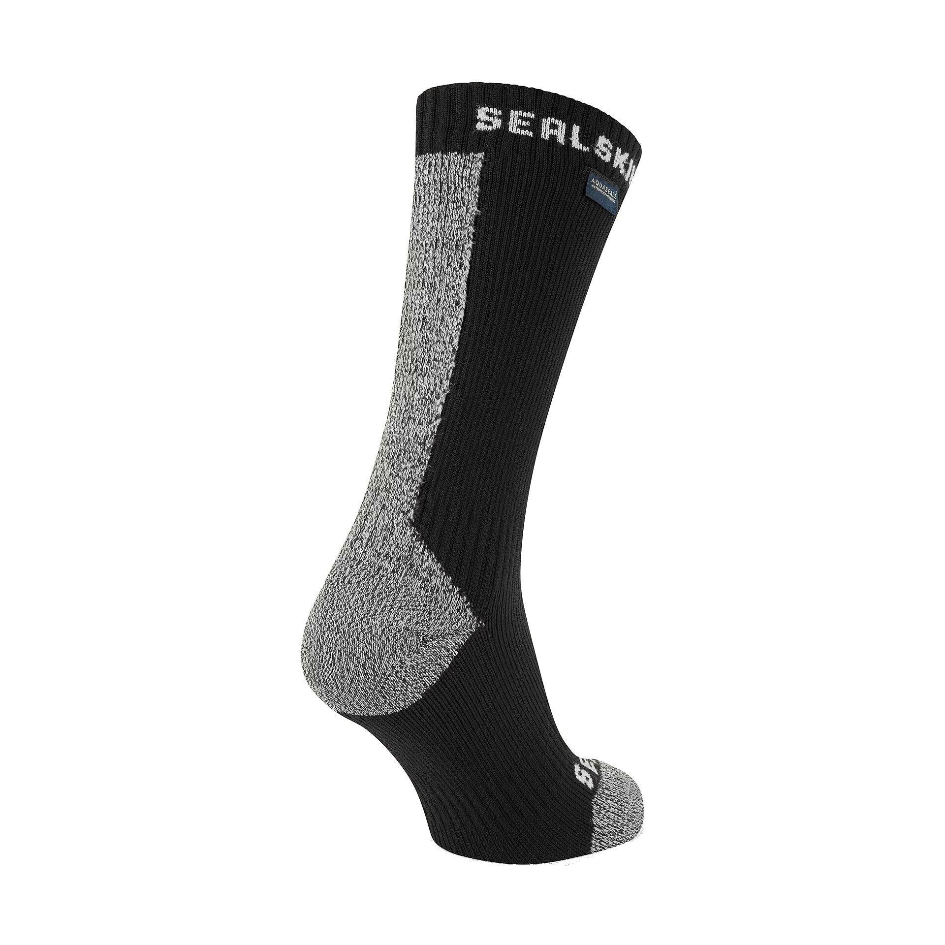 Briston Waterproof All Weather Mid Socks - Black/Grey - Image 2