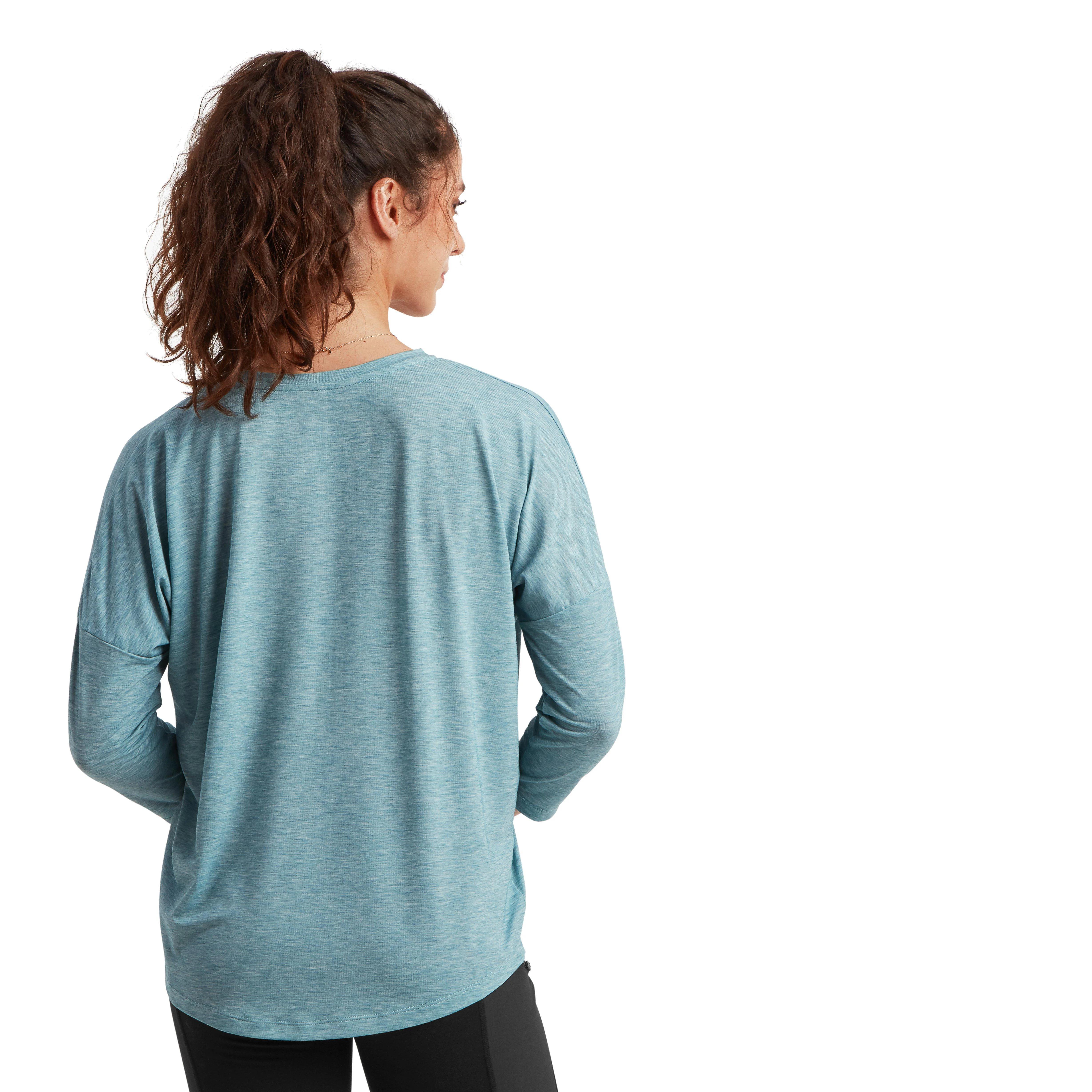 Women's Asha V-Neck 3/4 Sleeve Top - Blue - Image 2