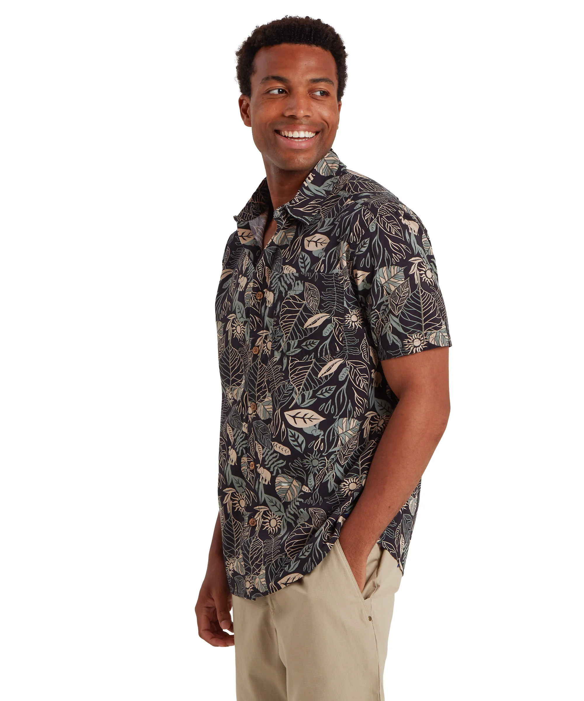 Men's Balun Short-Sleeve Shirt - Black - Image 3
