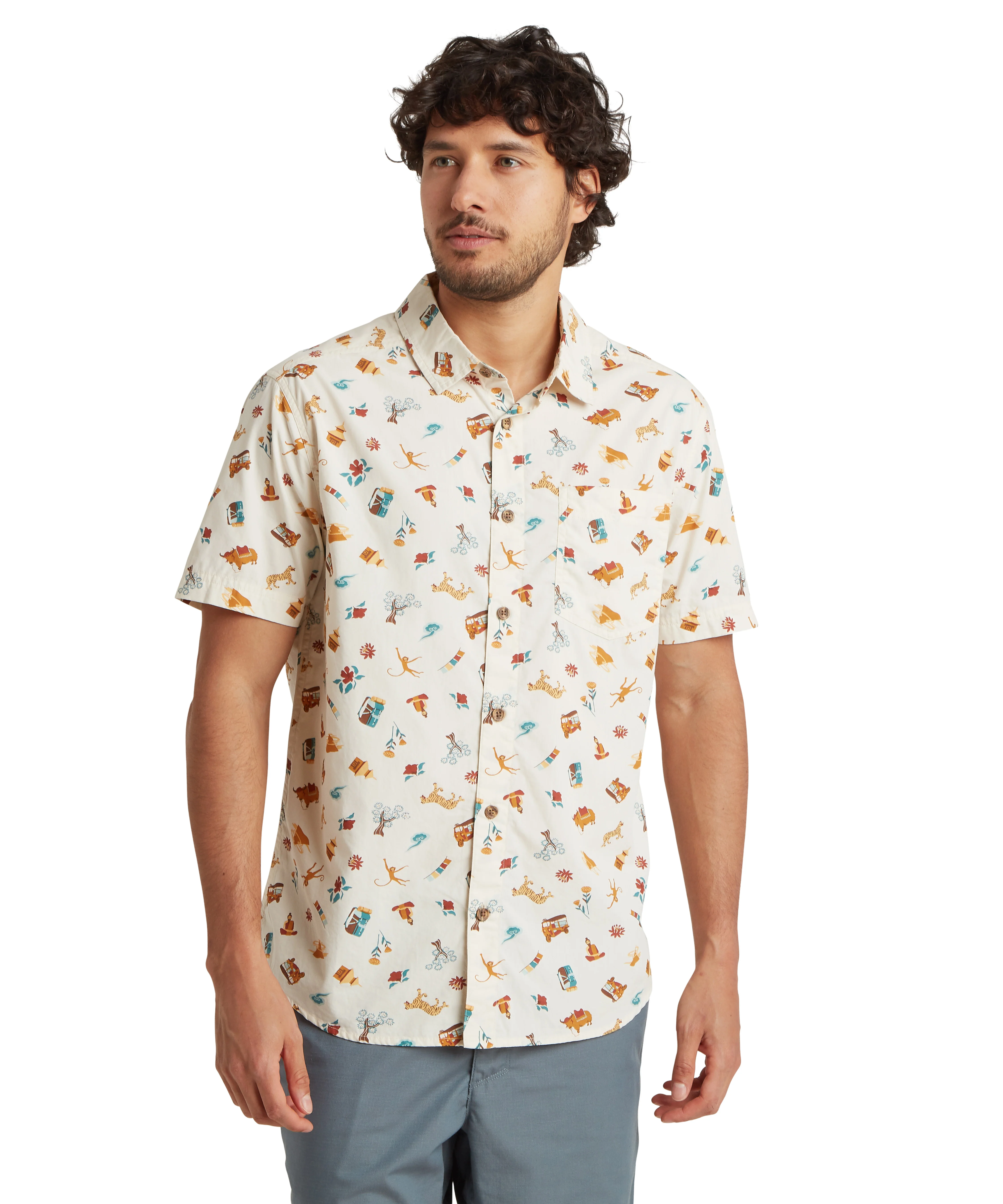 Men's Balun Short-Sleeve Shirt - Cream - Image 2