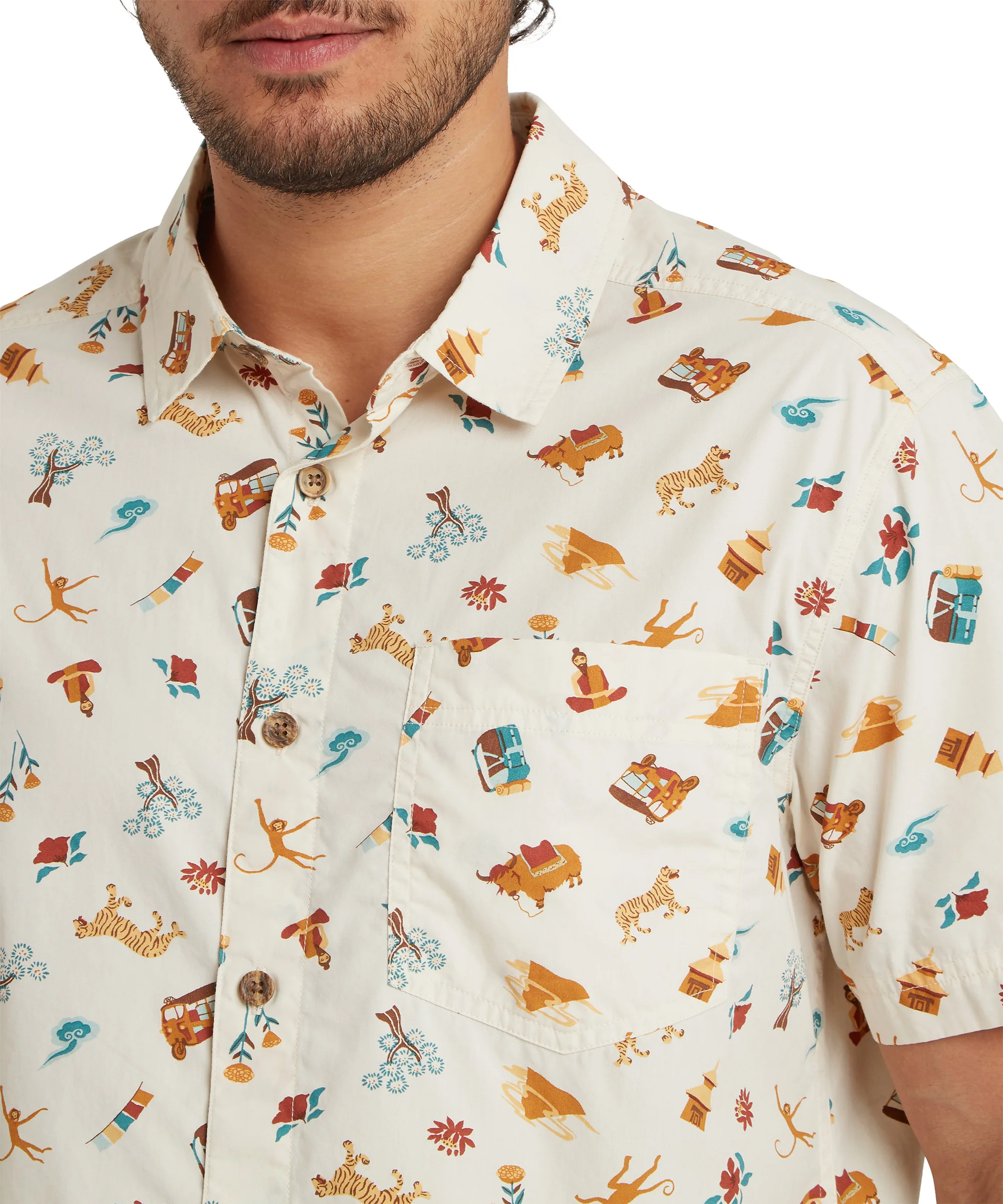 Men's Balun Short-Sleeve Shirt - Cream - Image 5
