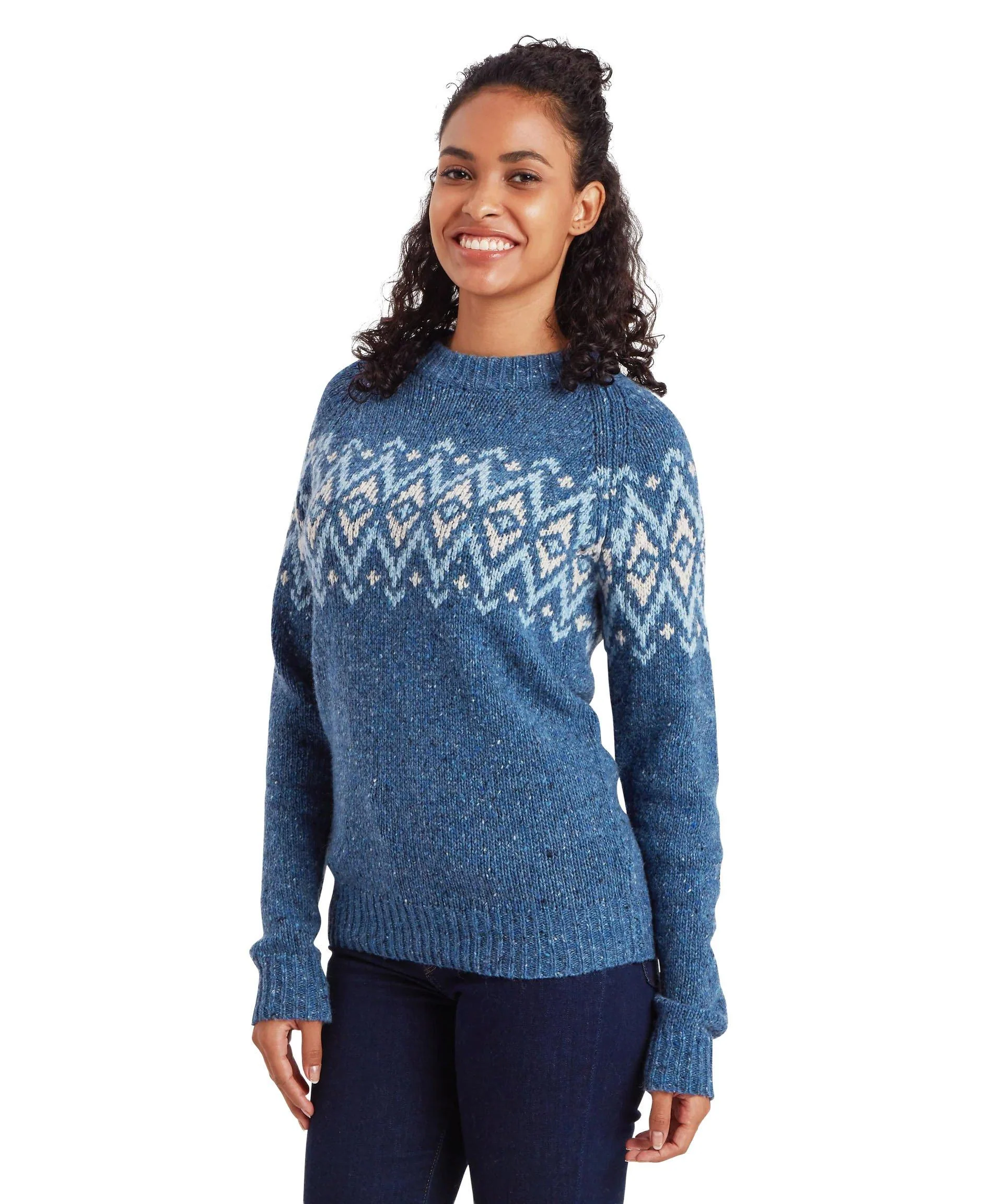 Women's Dumji Crew Sweater - Blue - Image 3