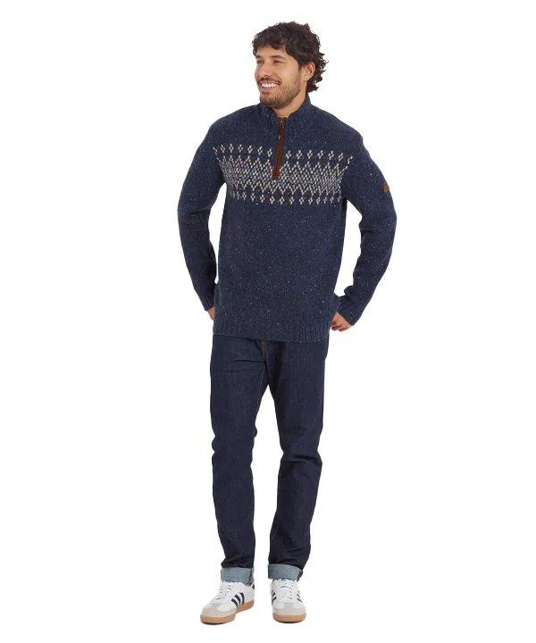 Men's Dumji 1/4 Zip - Blue - Image 3