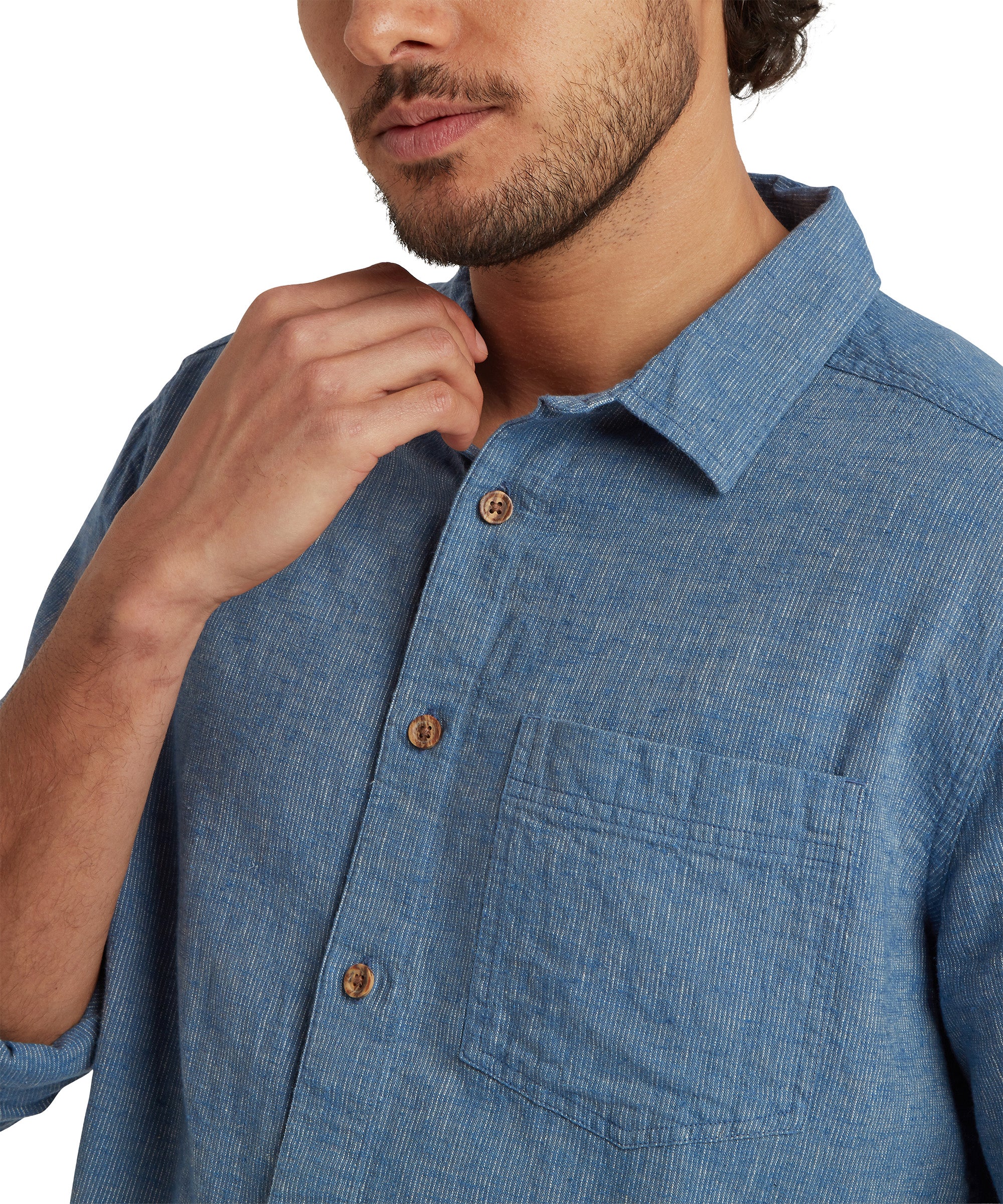 Men's Habba Long-Sleeve Shirt - Blue - Image 5