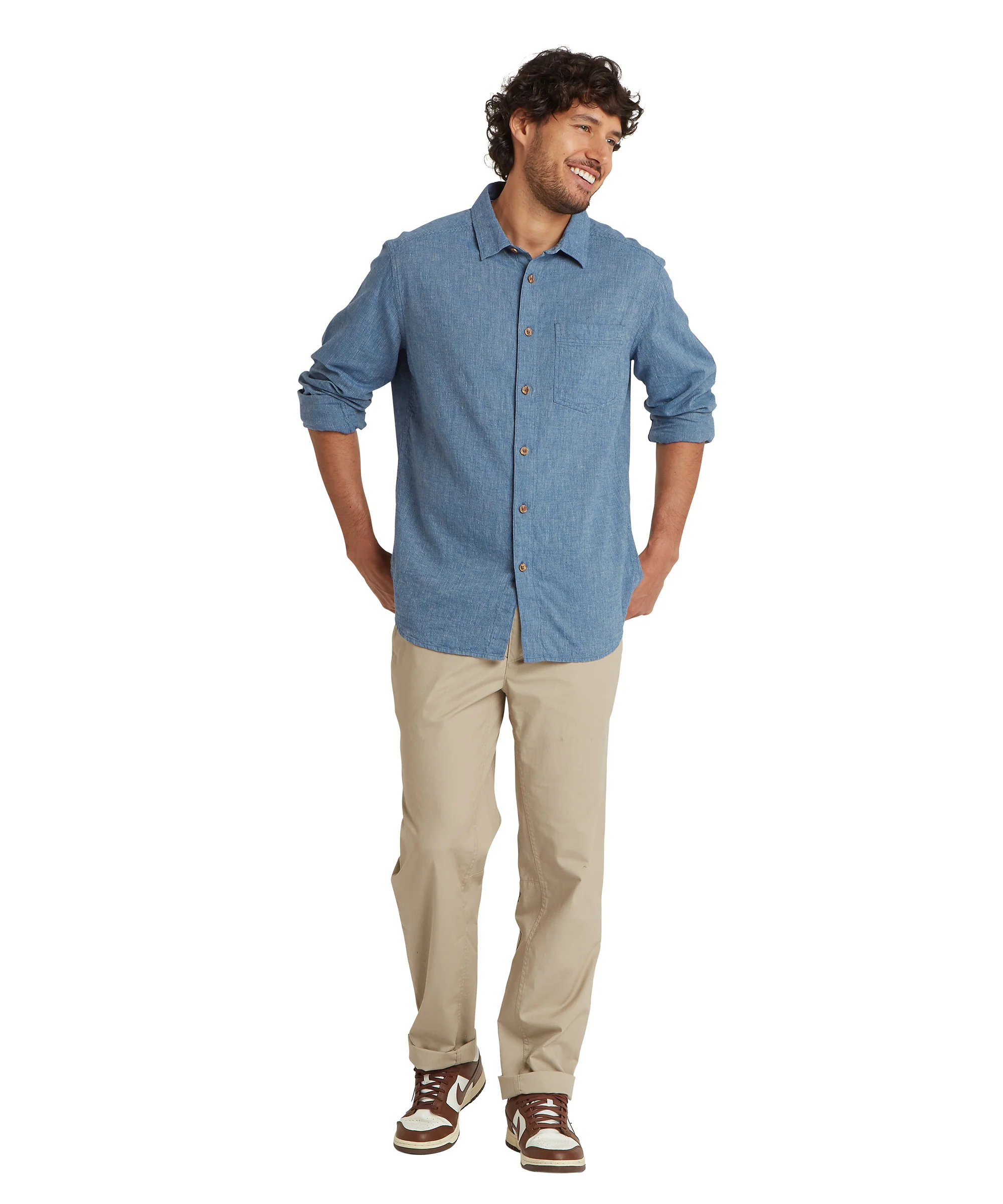 Men's Habba Long-Sleeve Shirt - Blue - Image 6