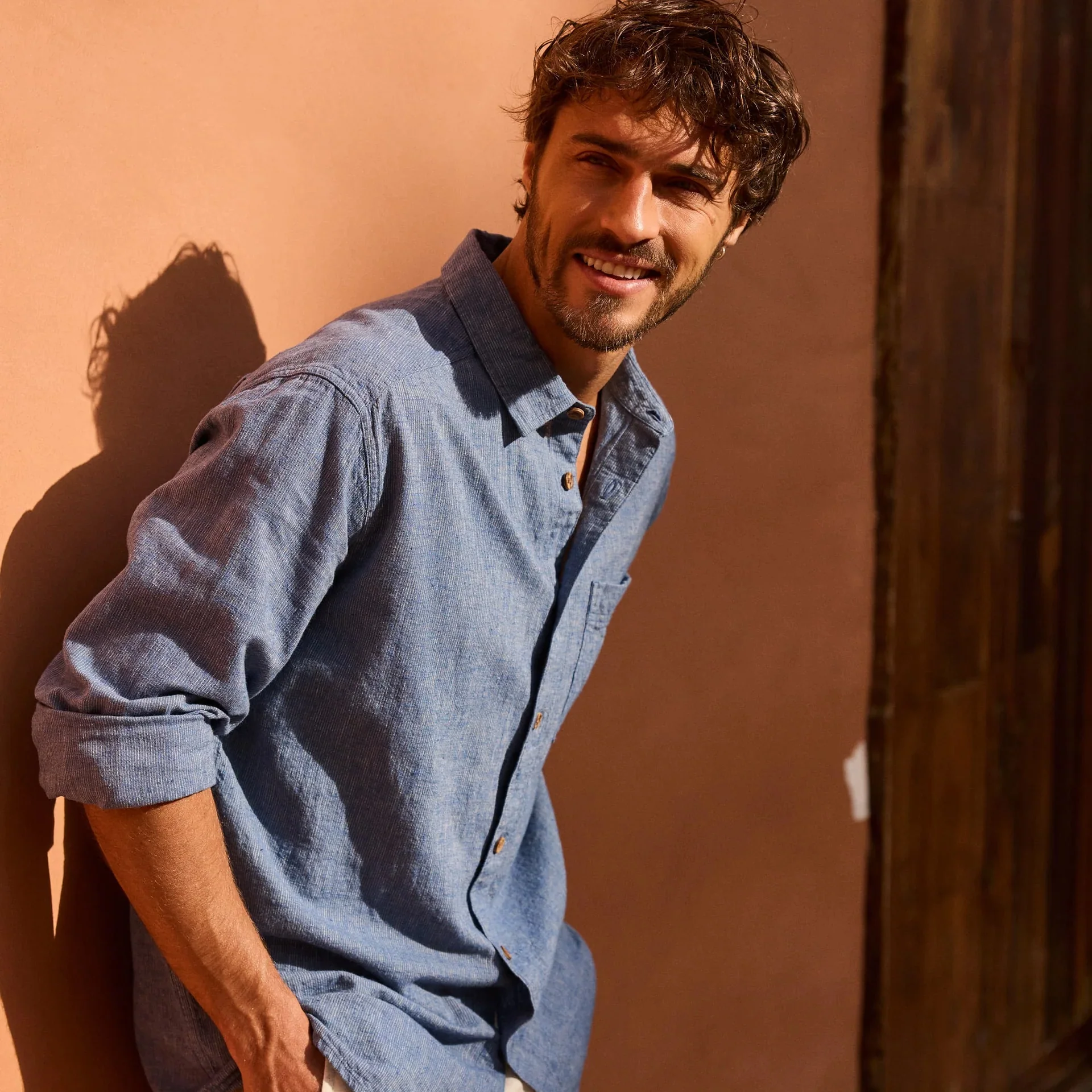 Men's Habba Long-Sleeve Shirt - Blue - Image 8