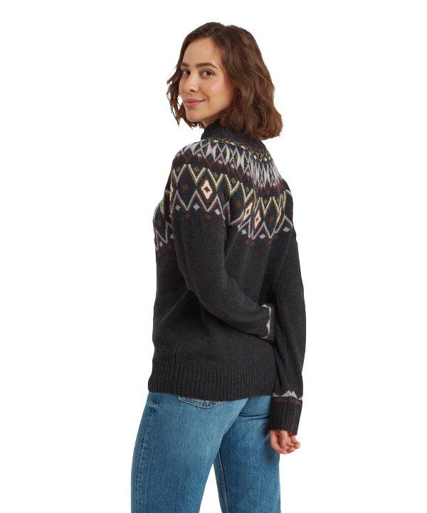Women's Indu Mock Neck Jumper - Black - Image 5