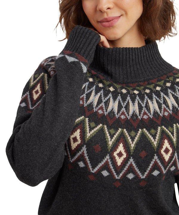 Women's Indu Mock Neck Jumper - Black - Image 6