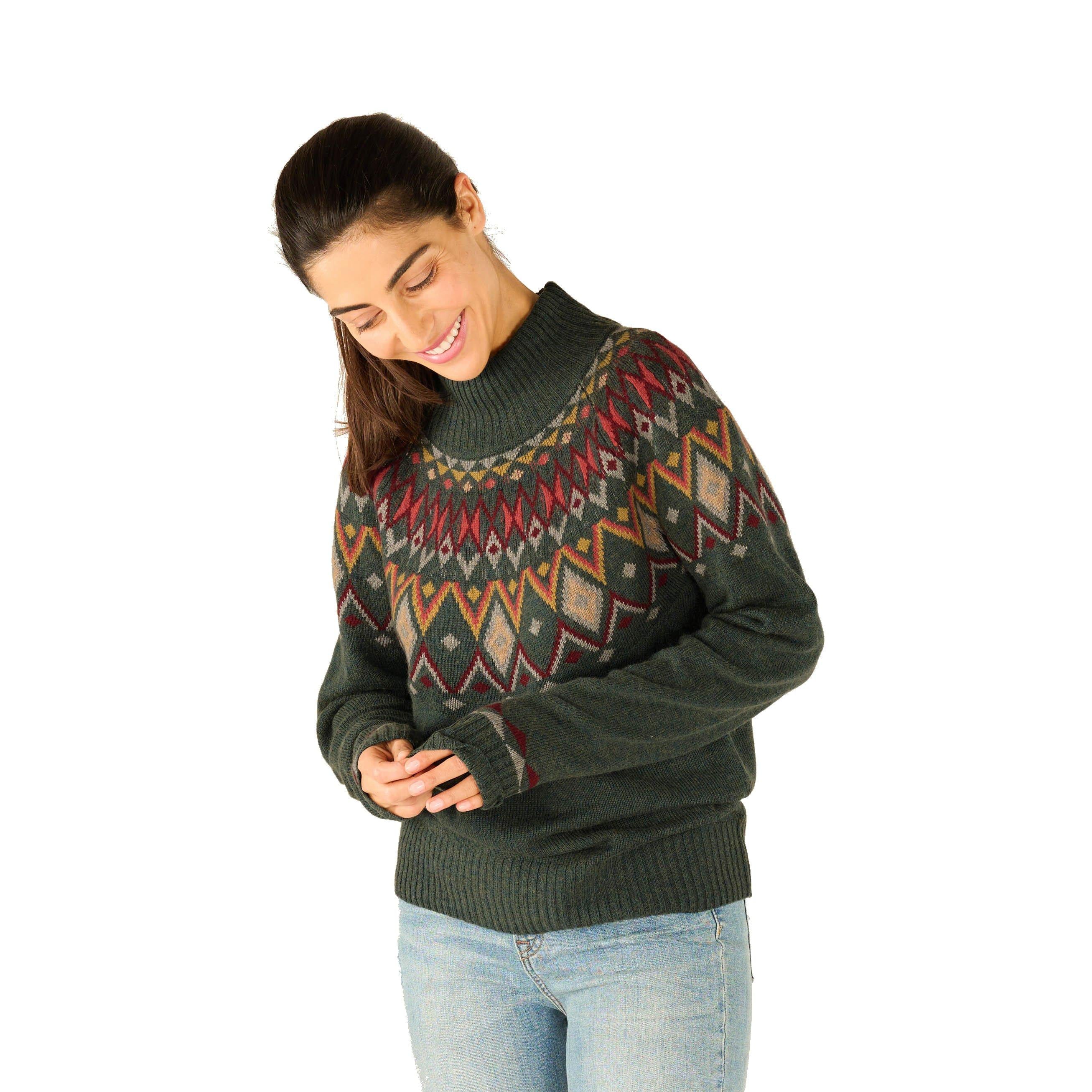 Women's Indu Mock Neck - Green - Image 3
