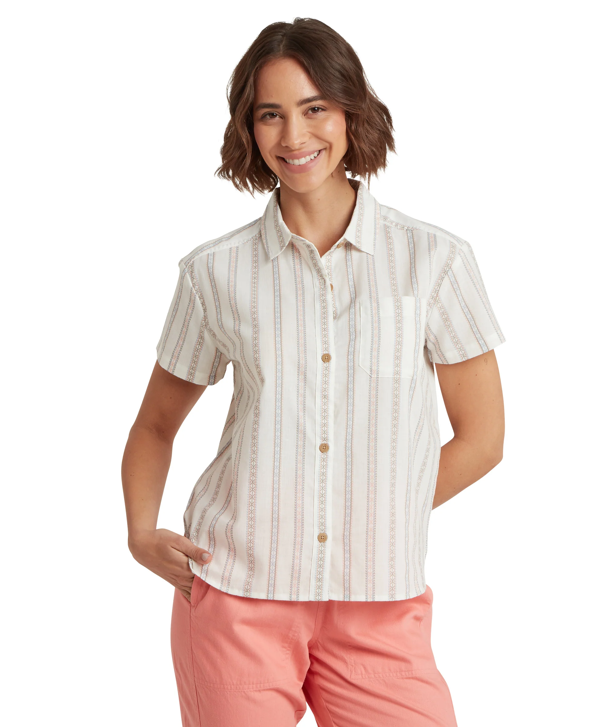 Women's Jaya Camp Shirt - Cream - Image 2