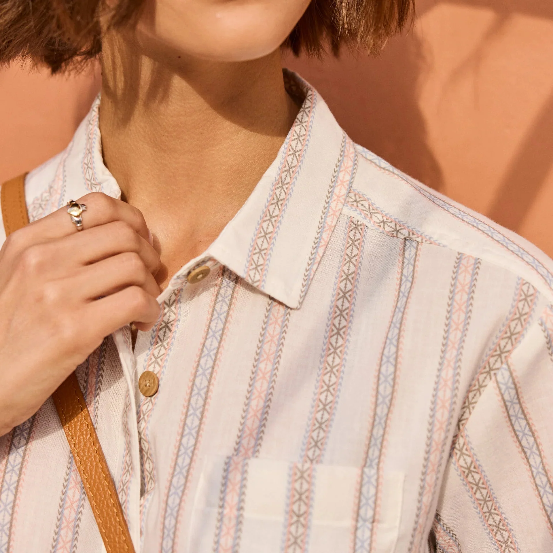 Women's Jaya Camp Shirt - Cream - Image 7