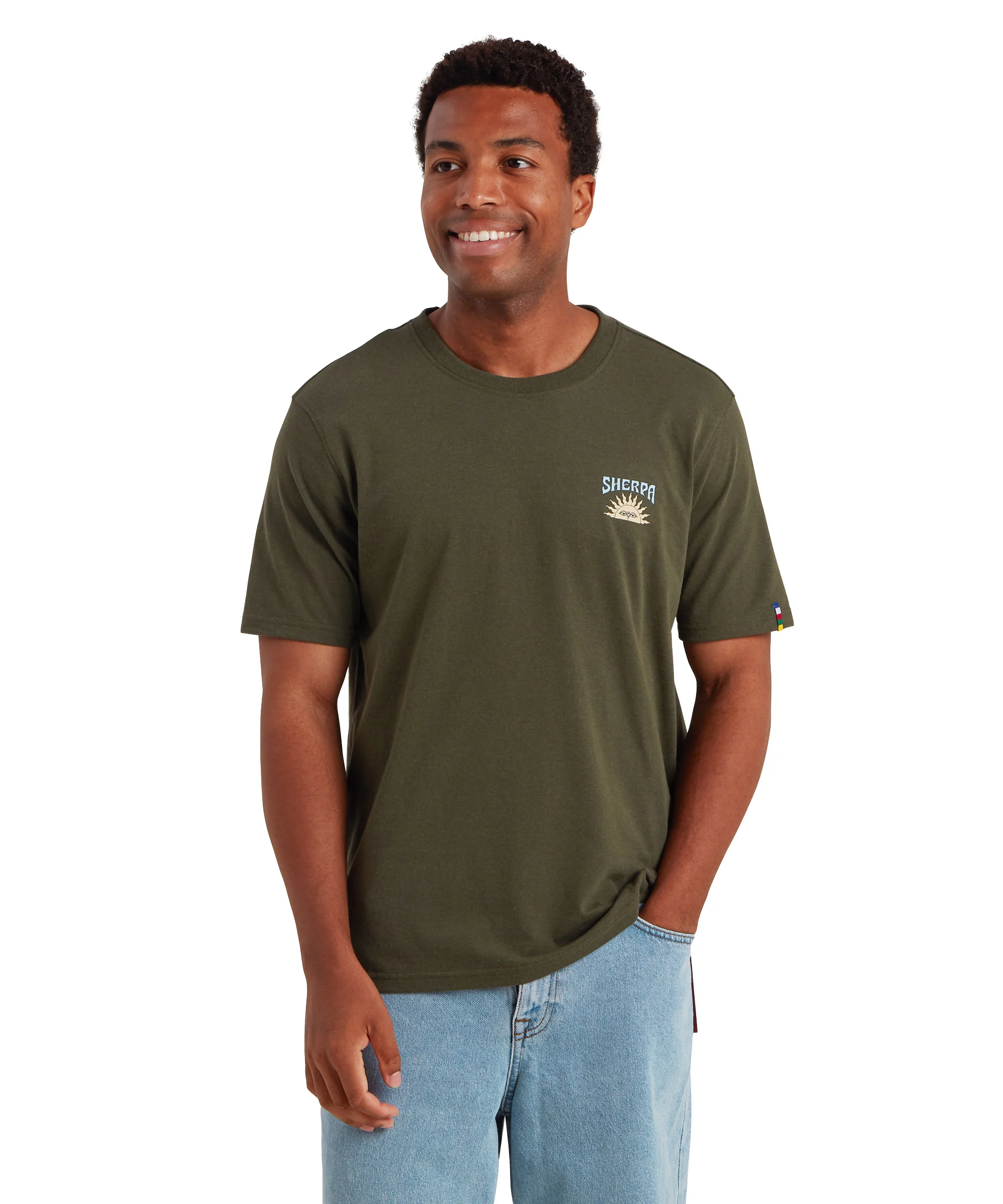 Men's Jutnu Psychedelic T-Shirt - Green - Image 3