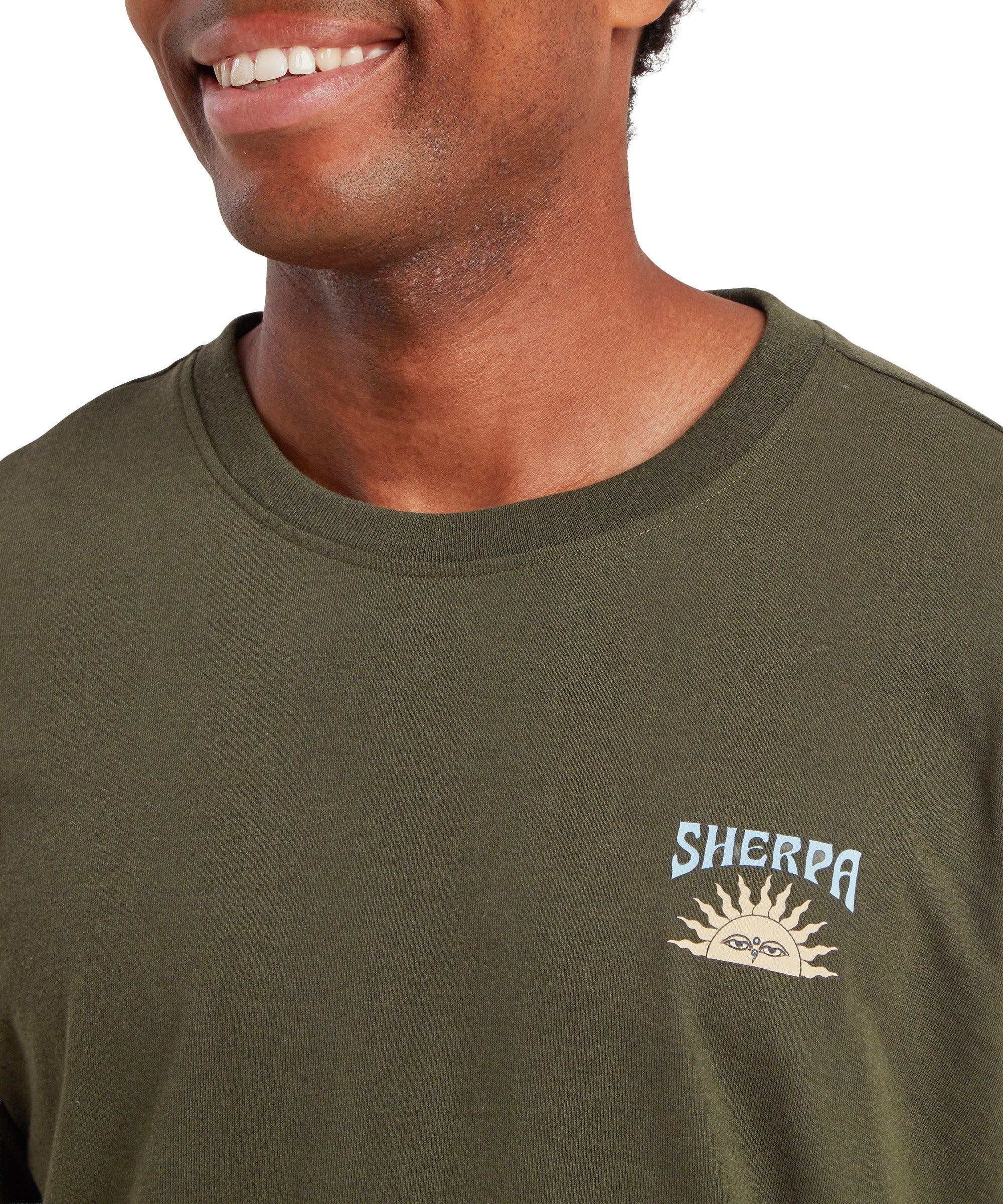 Men's Jutnu Psychedelic T-Shirt - Green - Image 6