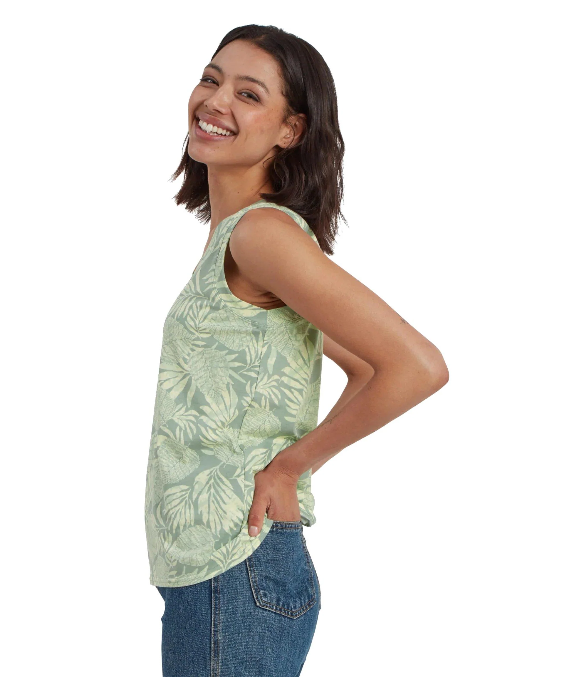 Women's Neha V-Neck Tank Top - Green - Image 4