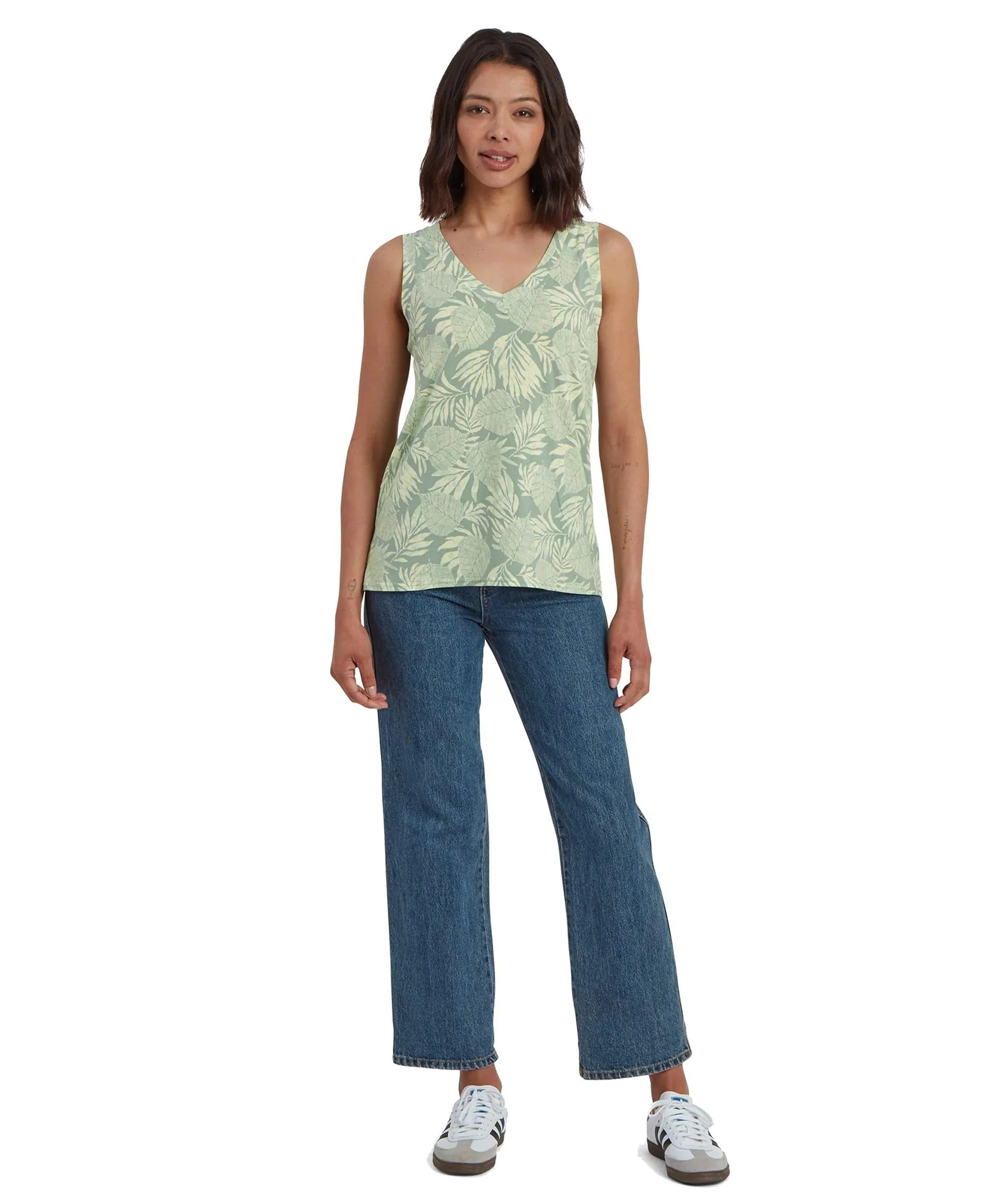 Women's Neha V-Neck Tank Top - Green - Image 5