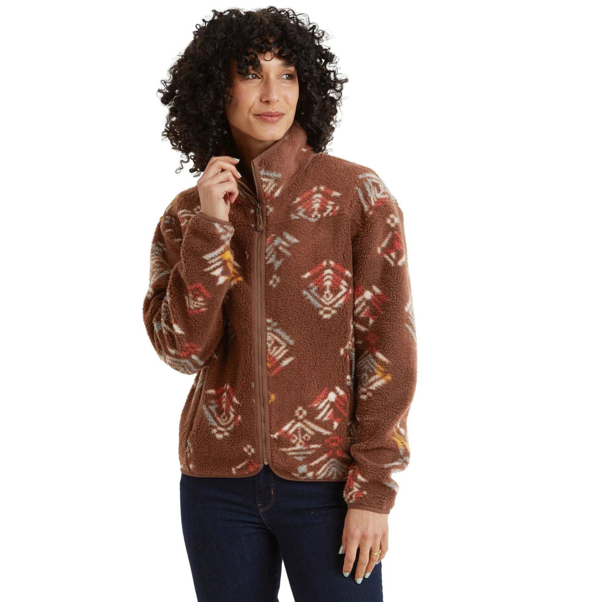 Women's Uddesya Fleece Jacket - Brown - Image 2