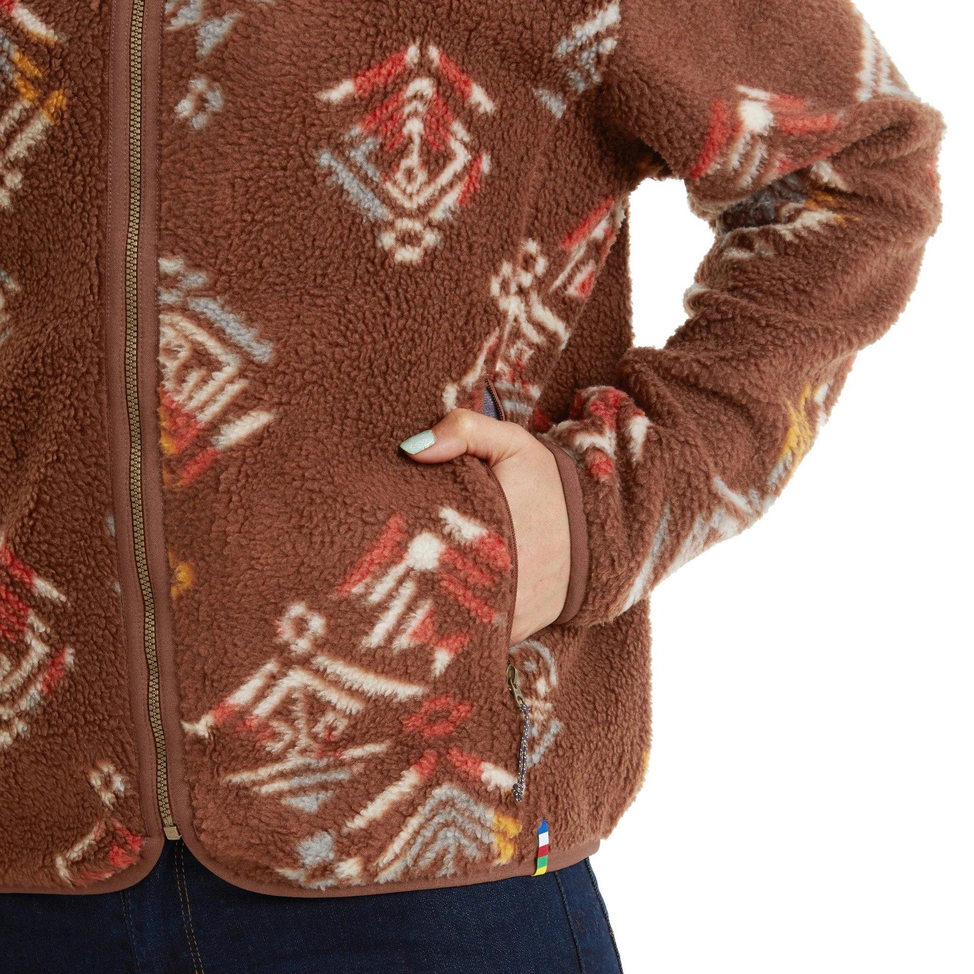 Women's Uddesya Fleece Jacket - Brown - Image 4
