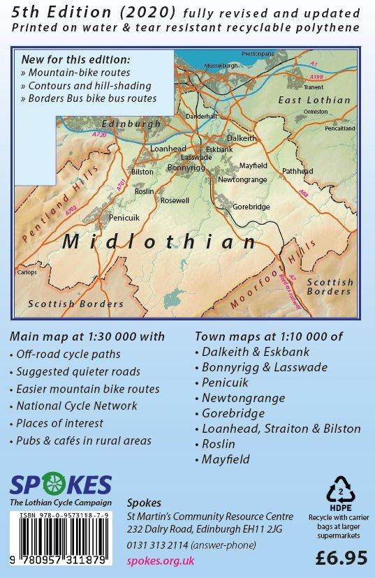 Spokes Midlothian Cycle Map - 5th Edition 2020 - Image 2