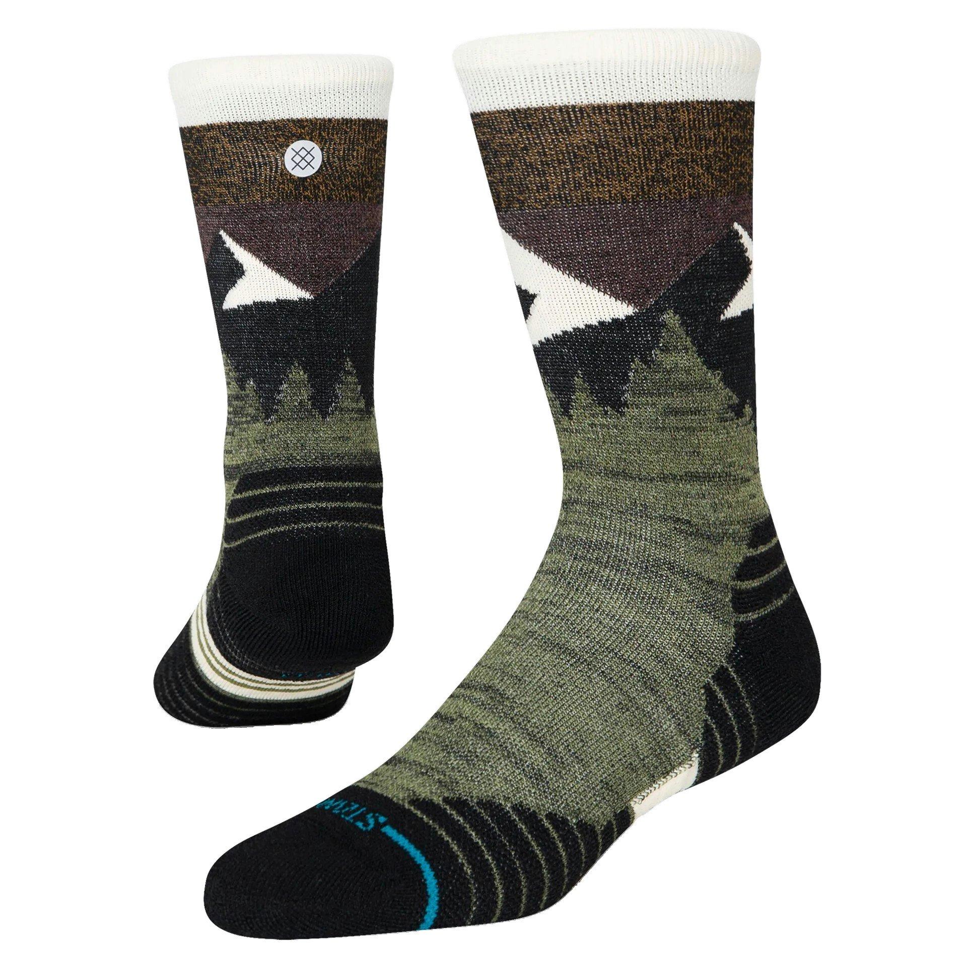 Unisex Mid Wool Crew Socks - Green