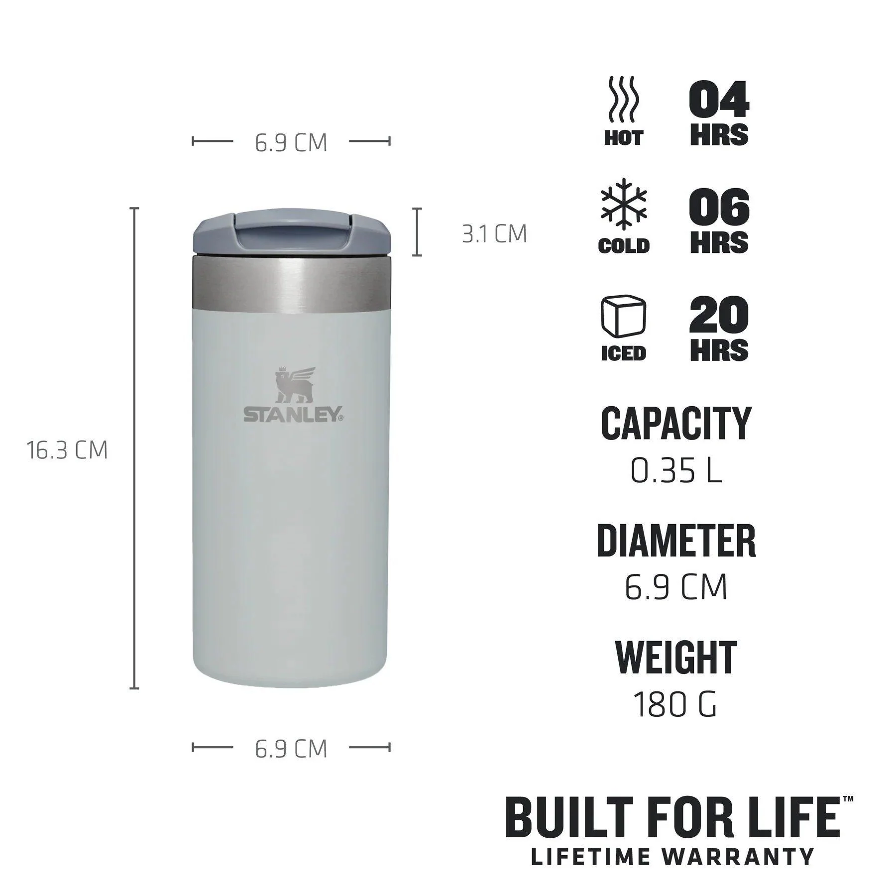 Aerolight Transit Mug 0.35L - Fog Metalic - Image 3