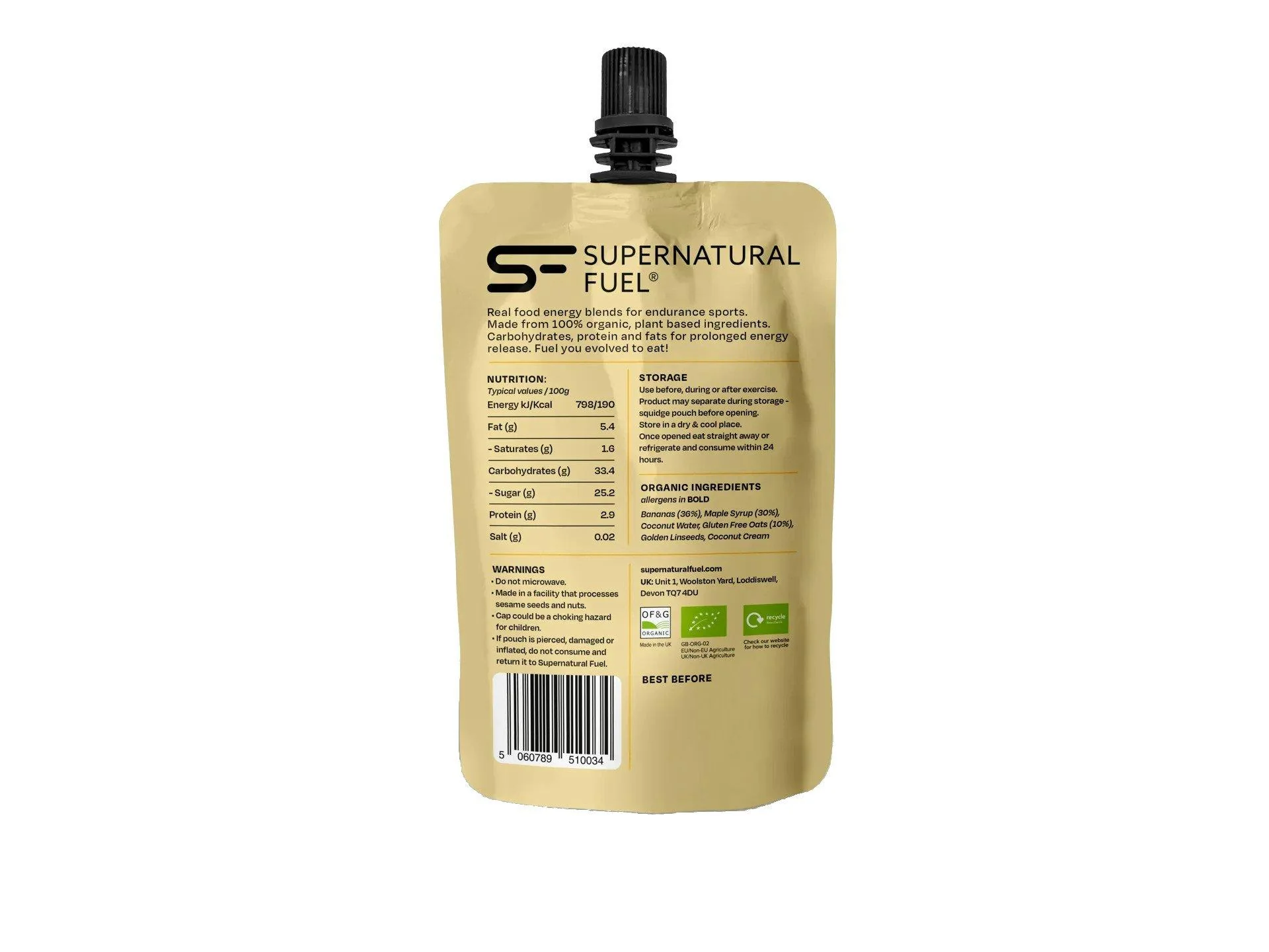 Oats Banana and Maple Syrup Pouch - 100g - Image 2