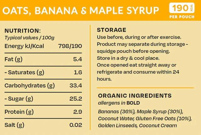 Oats Banana and Maple Syrup Pouch - 100g - Image 3