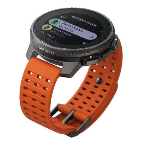 Vertical Titanium Solar Smartwatch - Orange - Image 2