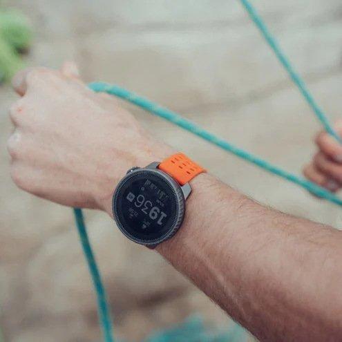 Vertical Titanium Solar Smartwatch - Orange - Image 5