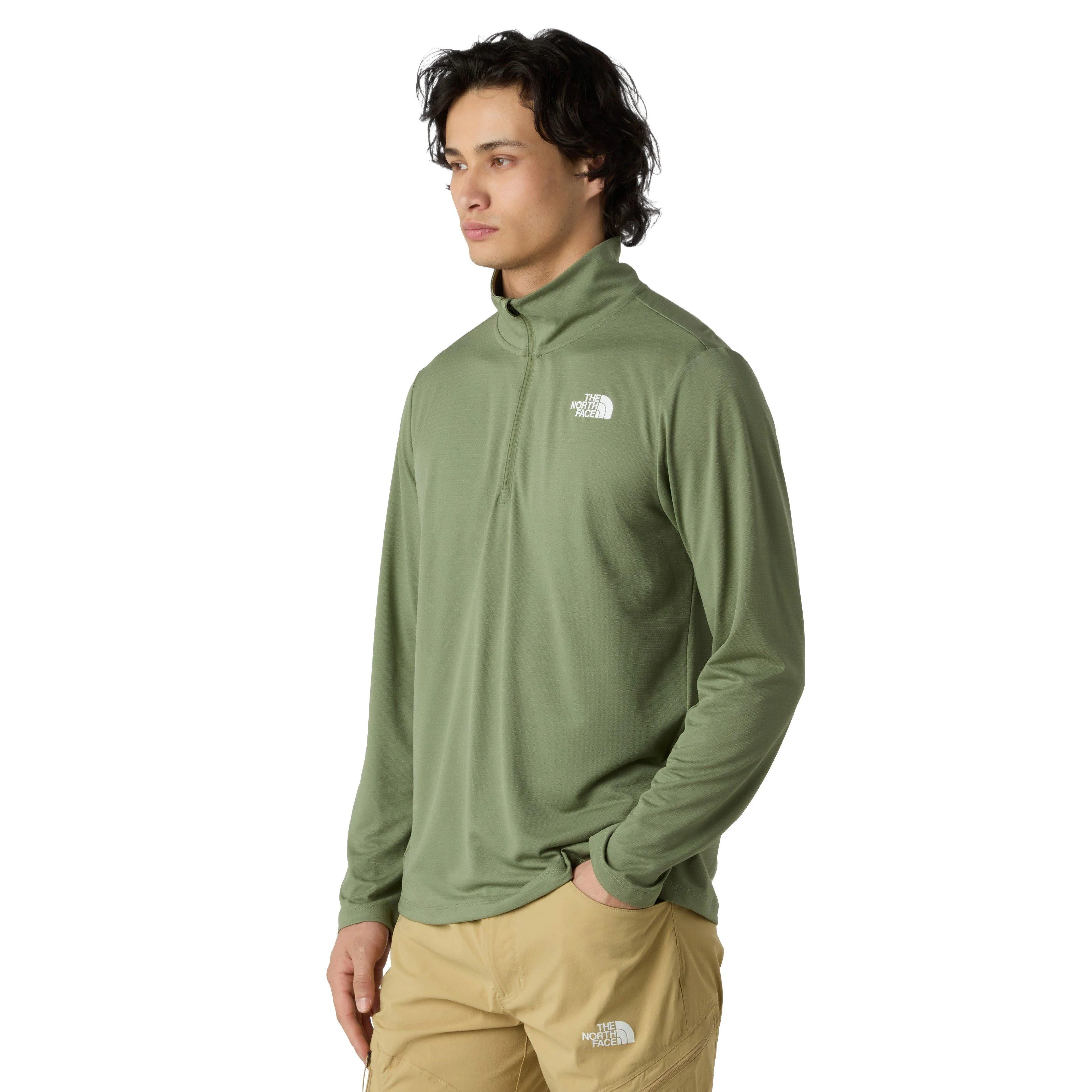 Men's 24/7 1/4 Zip Long-Sleeve T-Shirt - Green - Image 3