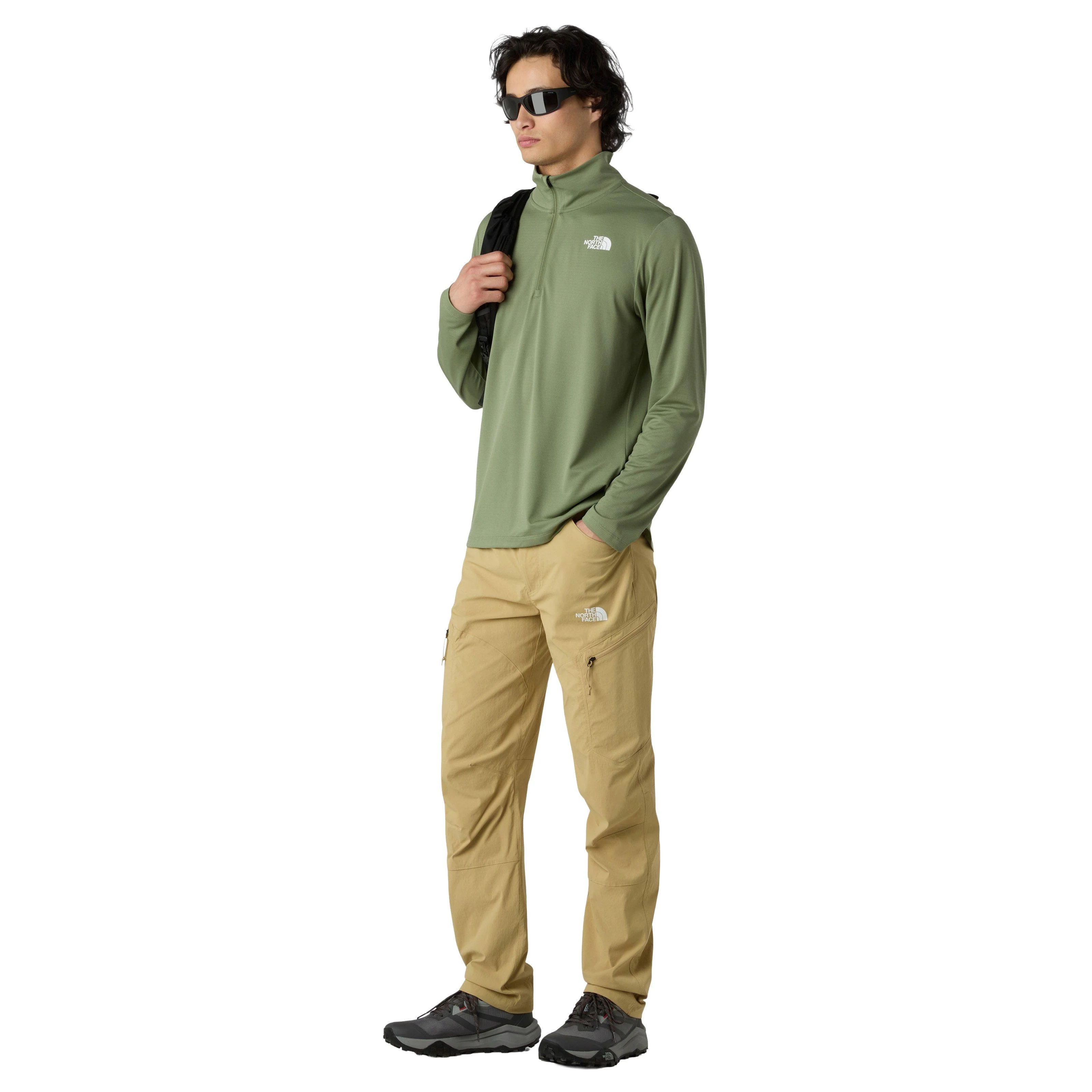 Men's 24/7 1/4 Zip Long-Sleeve T-Shirt - Green - Image 4