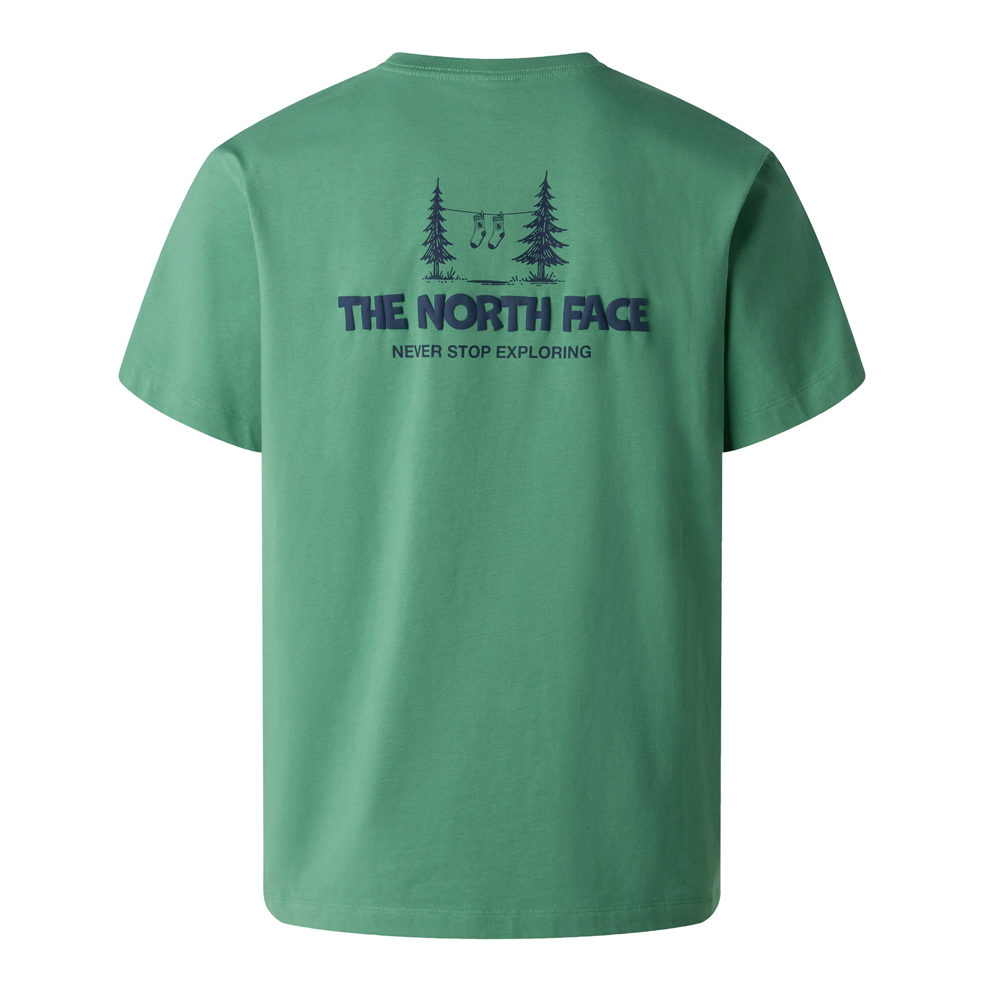 Men's Camping Relaxed Graphic T-Shirt - Green - Image 2